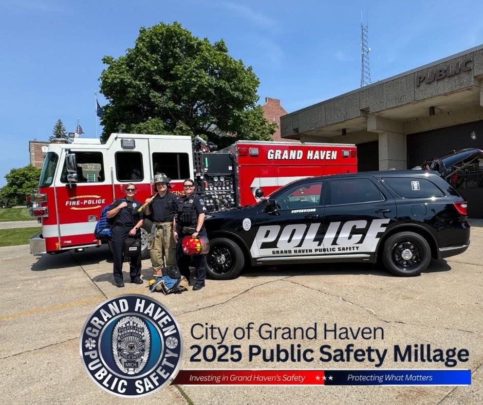 Did you know the Grand Haven Department of Public Safety (GHDPS) operates under a cross-trained model?
Our officers are certified in police, fire, and emergency medical services (EMS) — allowing them to respond to a wide range of emergencies q
