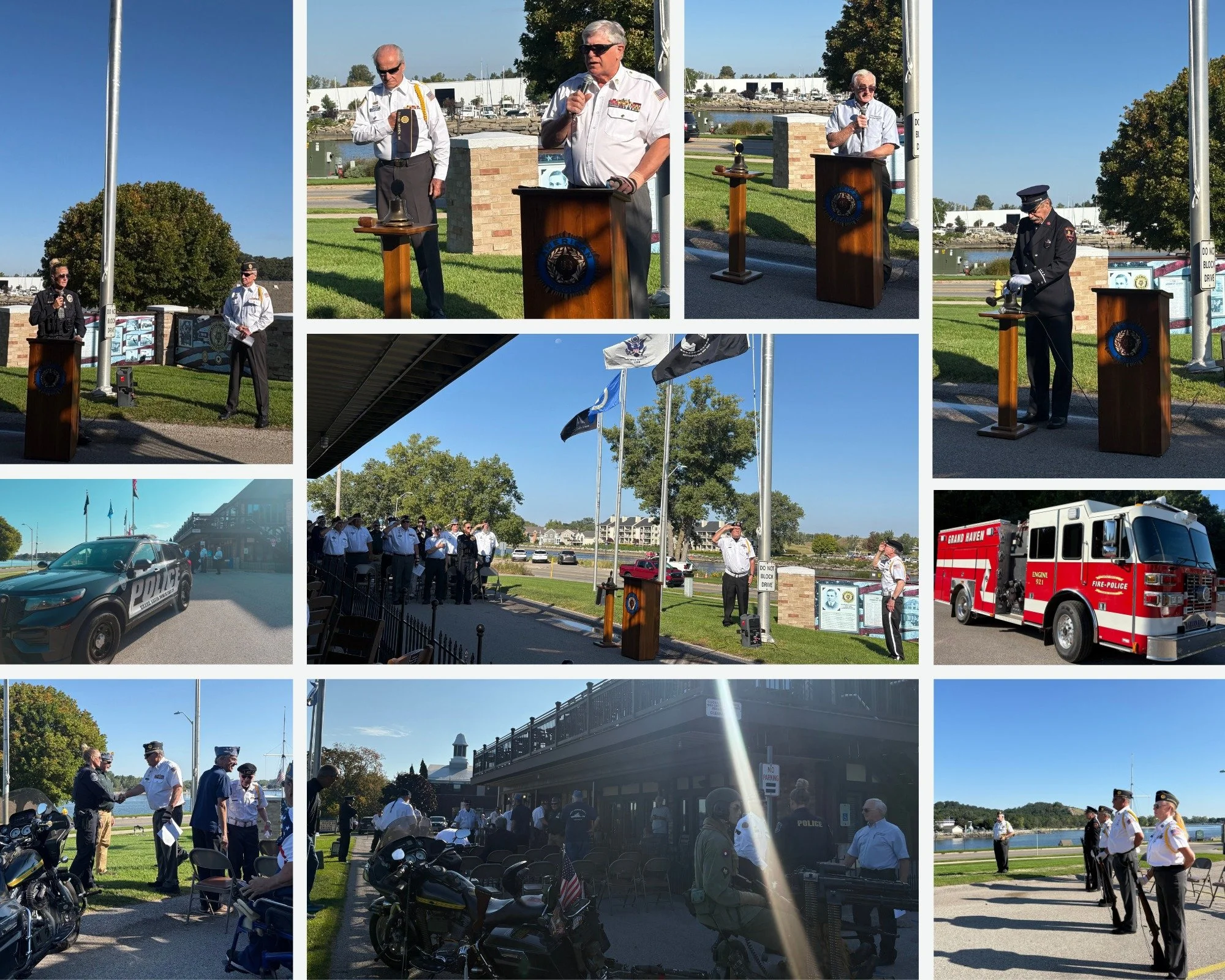 The Grand Haven Department of Public Safety was honored to attend the Charles A. Conklin American Legion Post 28 September 11 remembrance, pausing to honor those killed in the terrorist attacks 24 years ago, pay tribute to the first responders whose