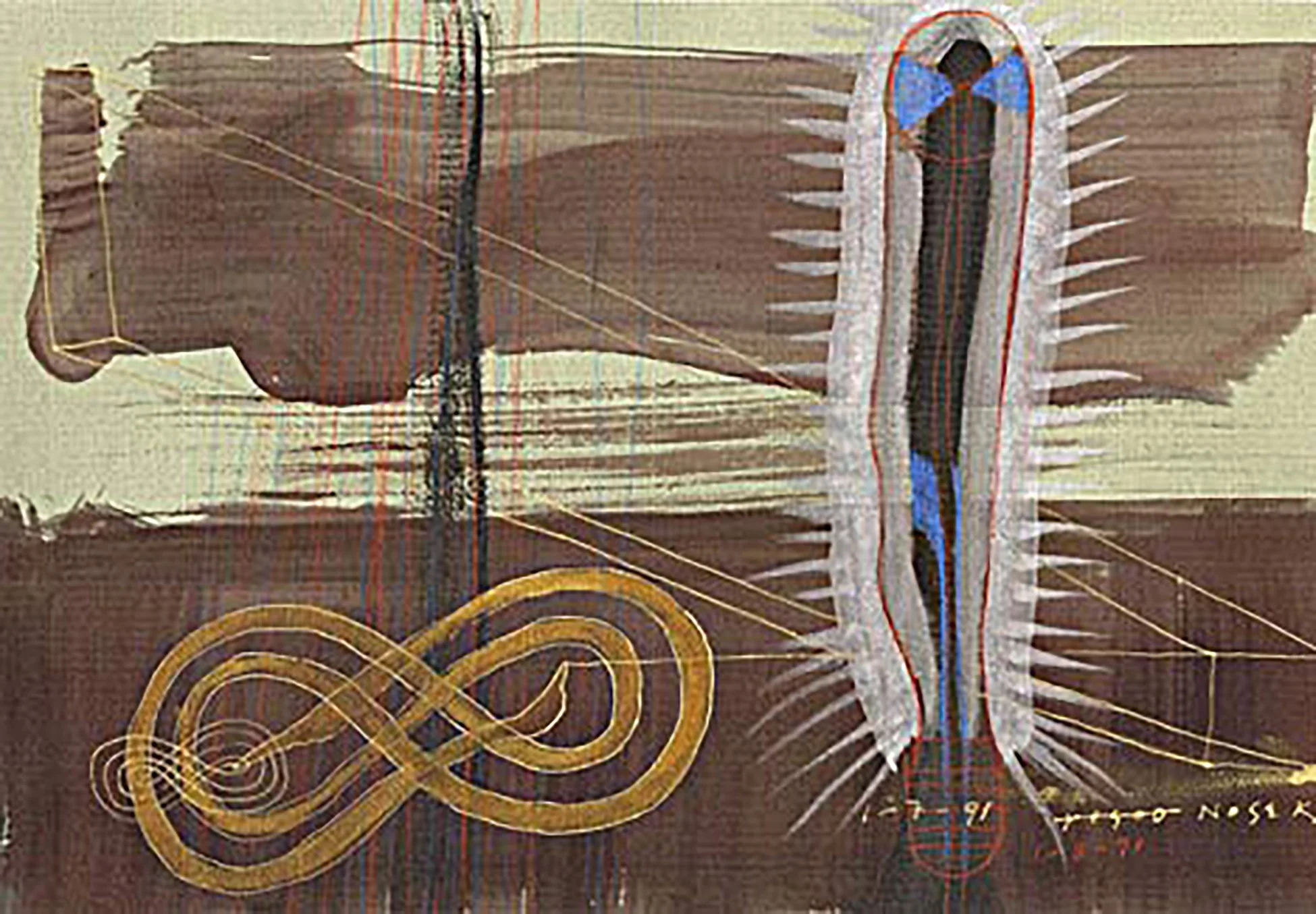 Lightbulb
(1991) ink, marker, coloured pencil on paper