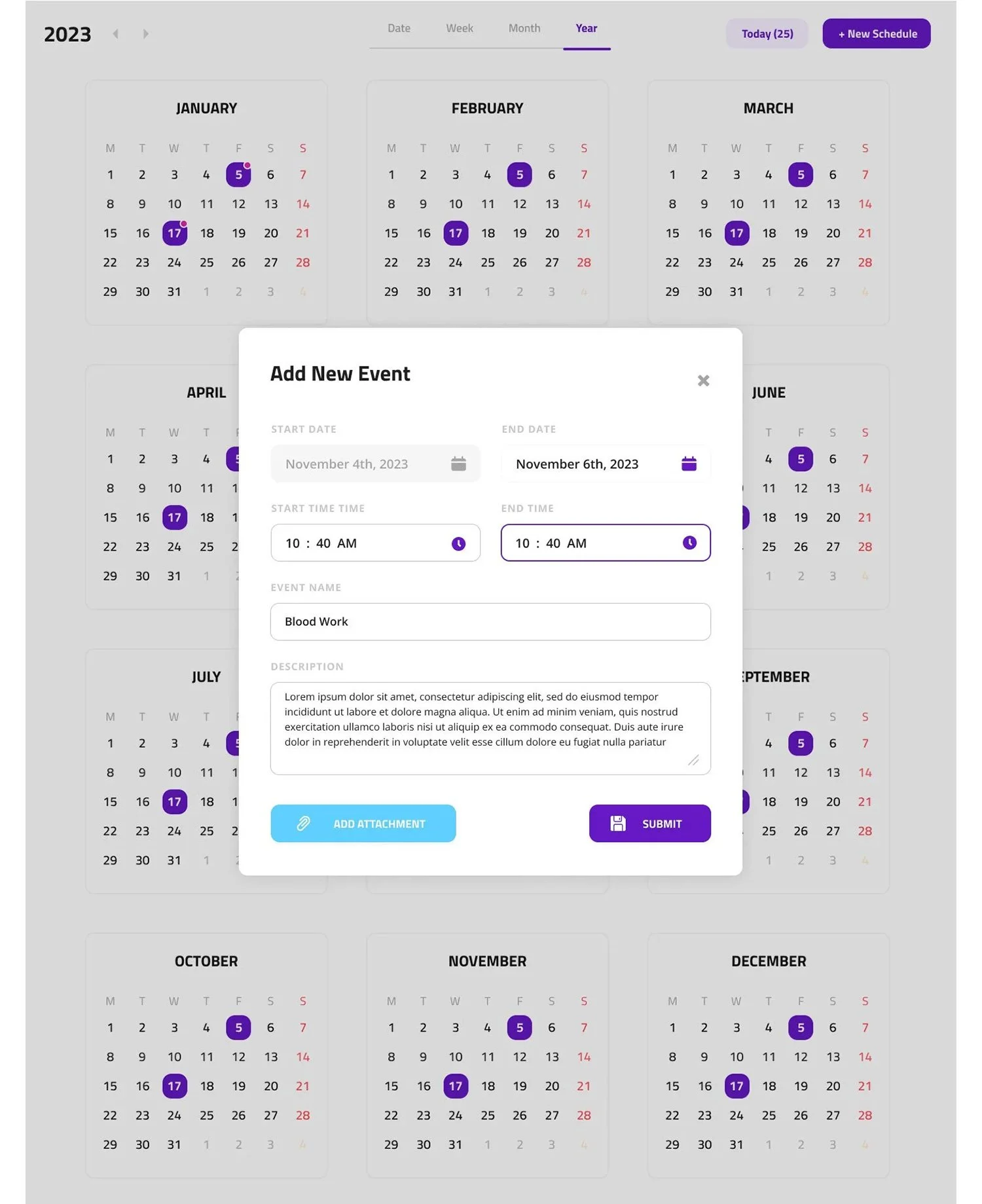 Booking modal
