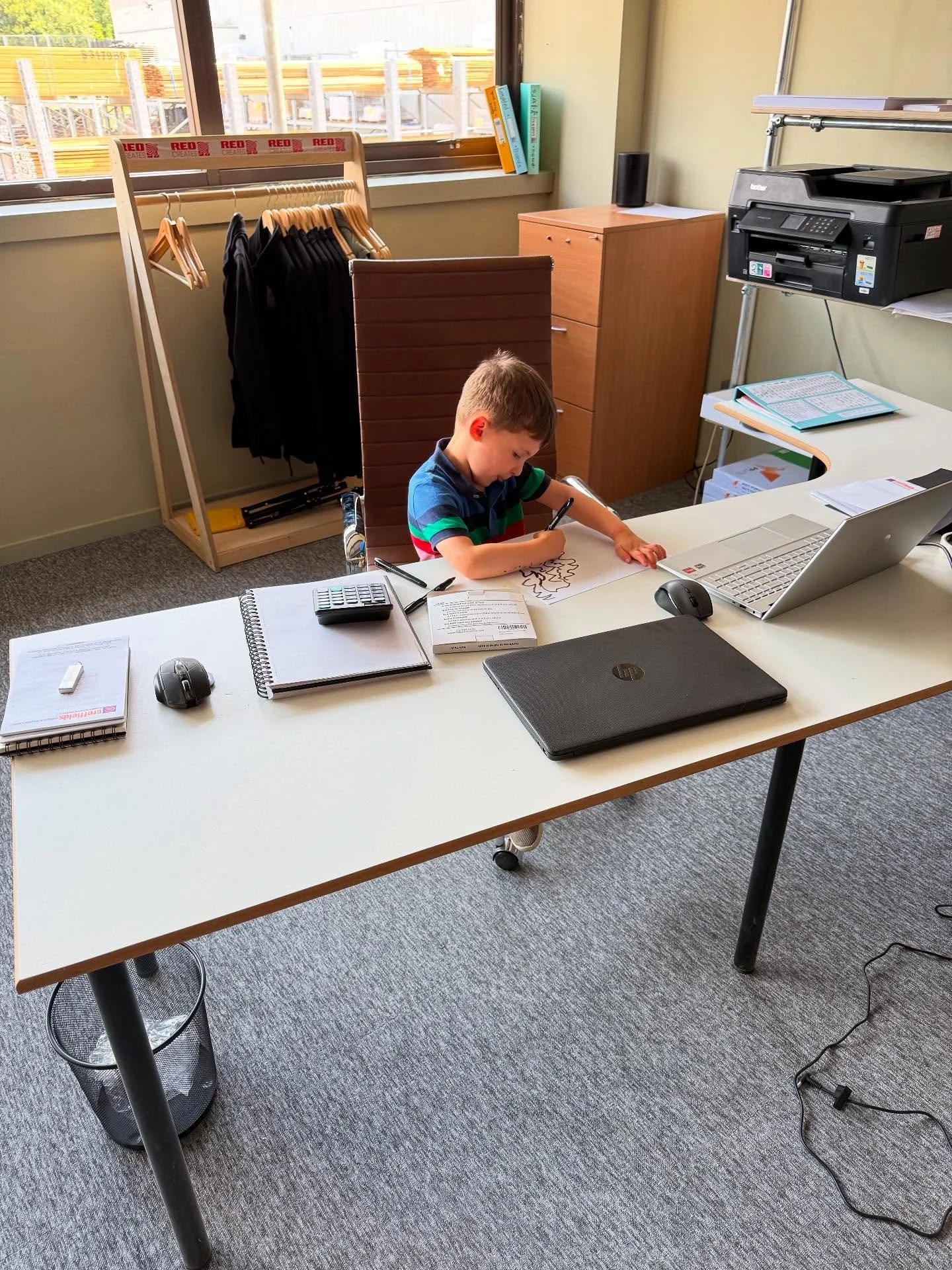 Father and son working hard at Red Creates HQ this morning #happyfathersday