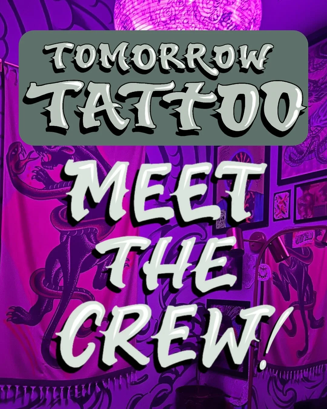 We want to tattoo you! Swipe through to learn more about us. All styles welcome 💛🐇 Hope to see y&rsquo;all soon! @tomorrow_tattoo @lennytmw @coralsagearts @skin_scribbles @tomorrow_glass