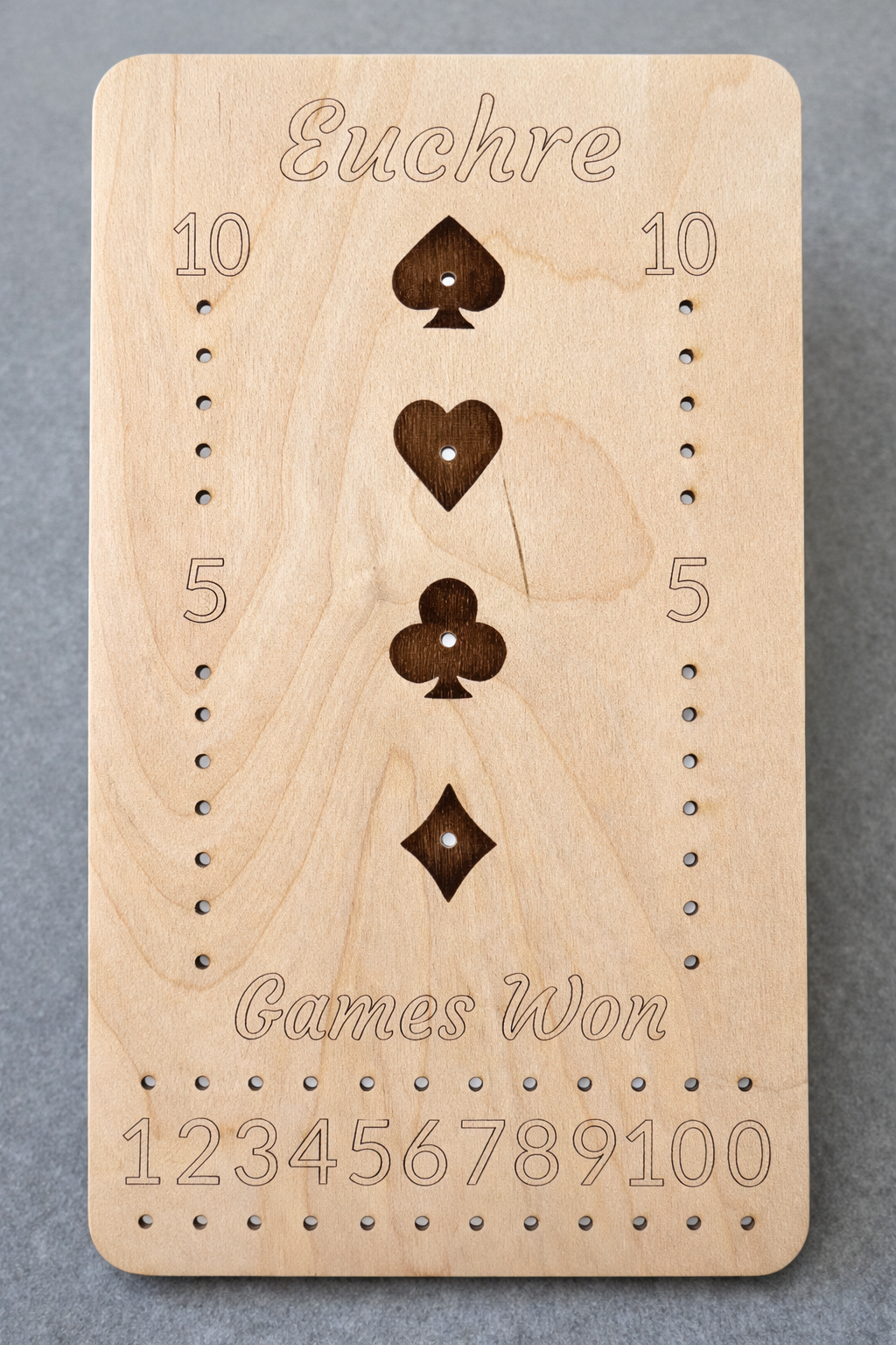 Handcrafted Euchre Scoreboard