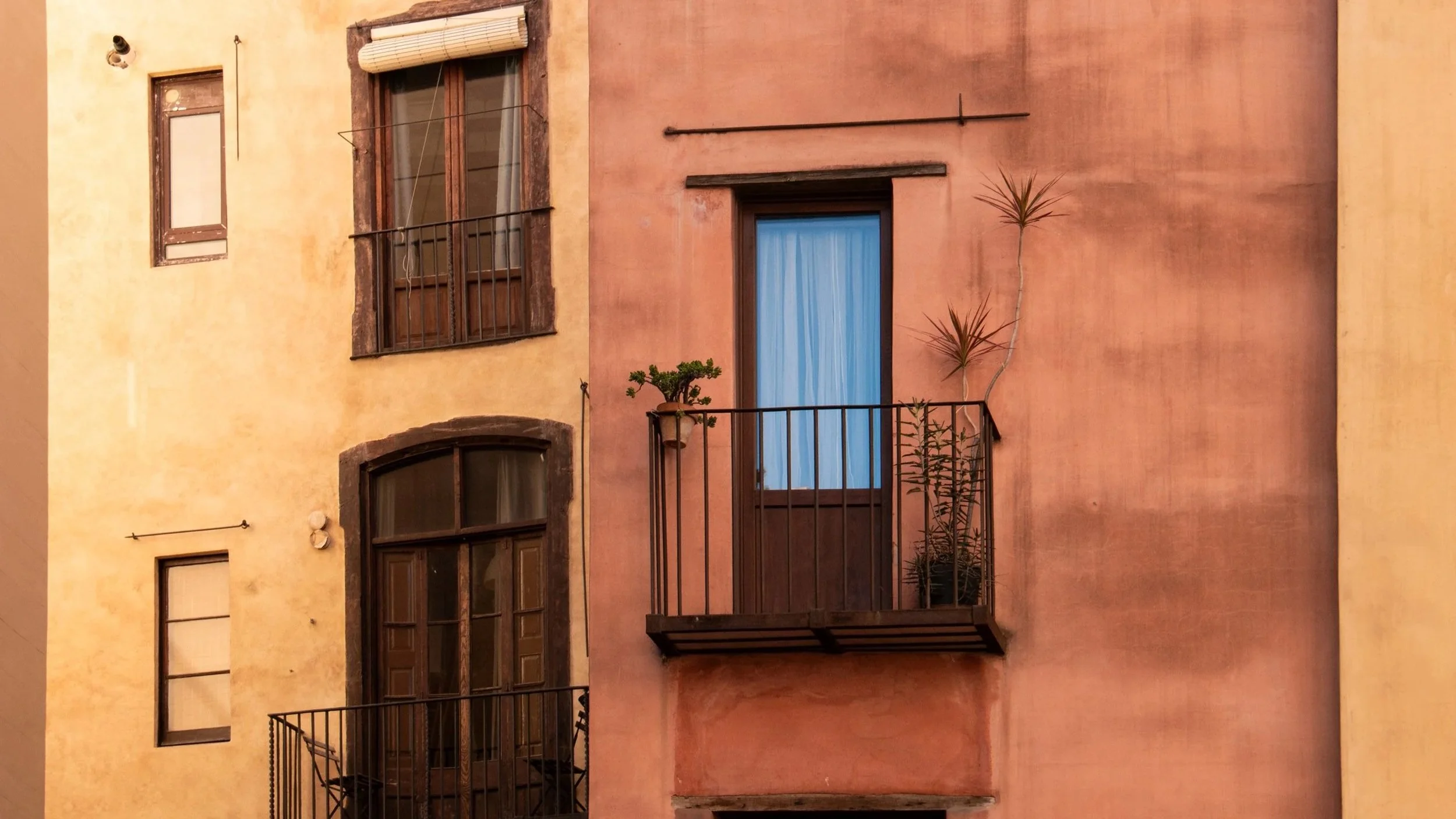Colorful buildings near the Barcelona Old Town taken on a Barcelona Photography Holiday