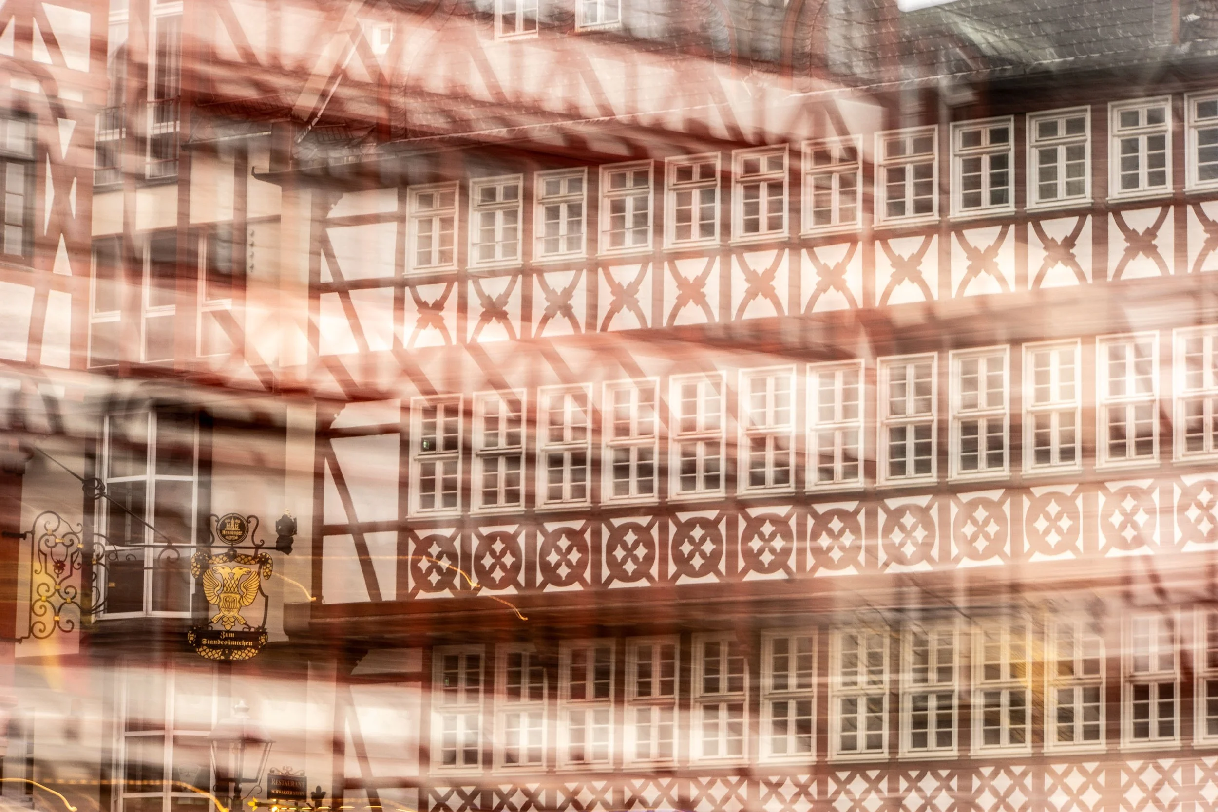 An Intentional Camera Movement image of buildings in Römerberg, Frankfurt
