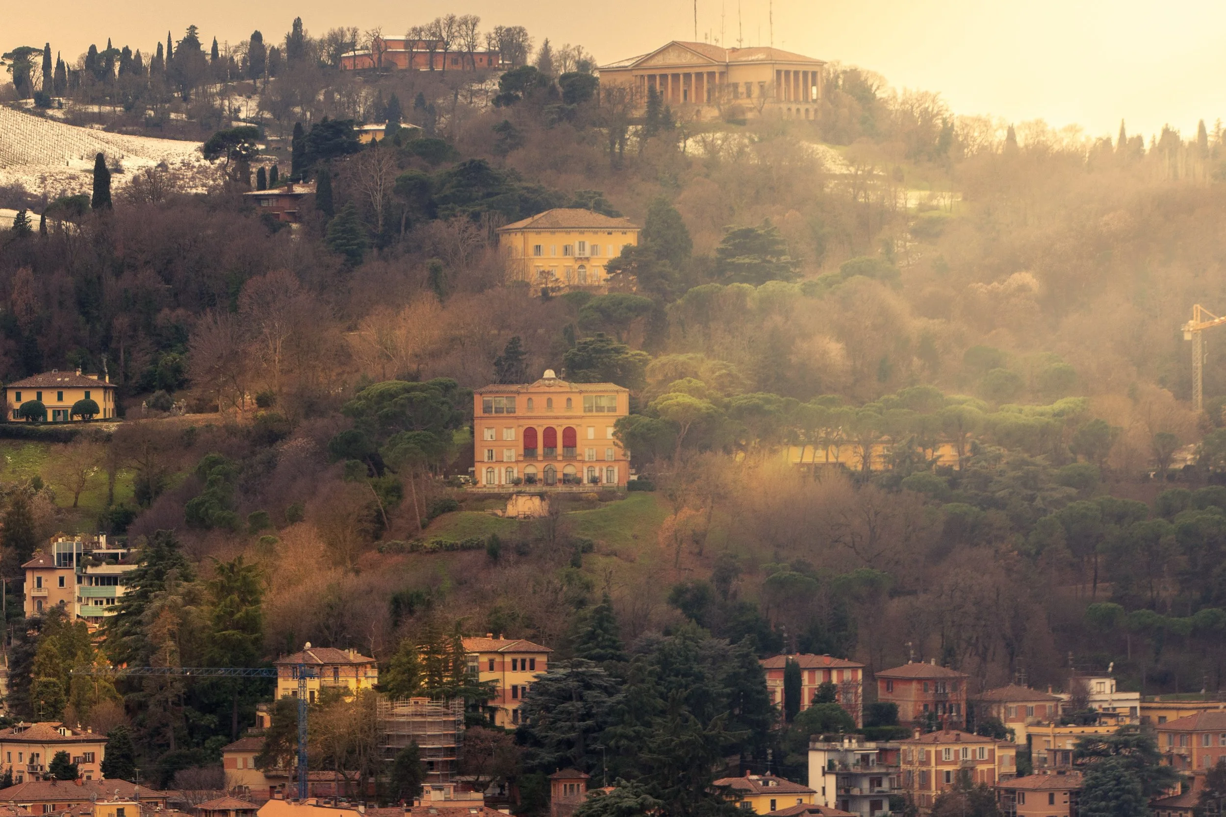Sunset over an Italian valley taken on a Bologna Photography Tour