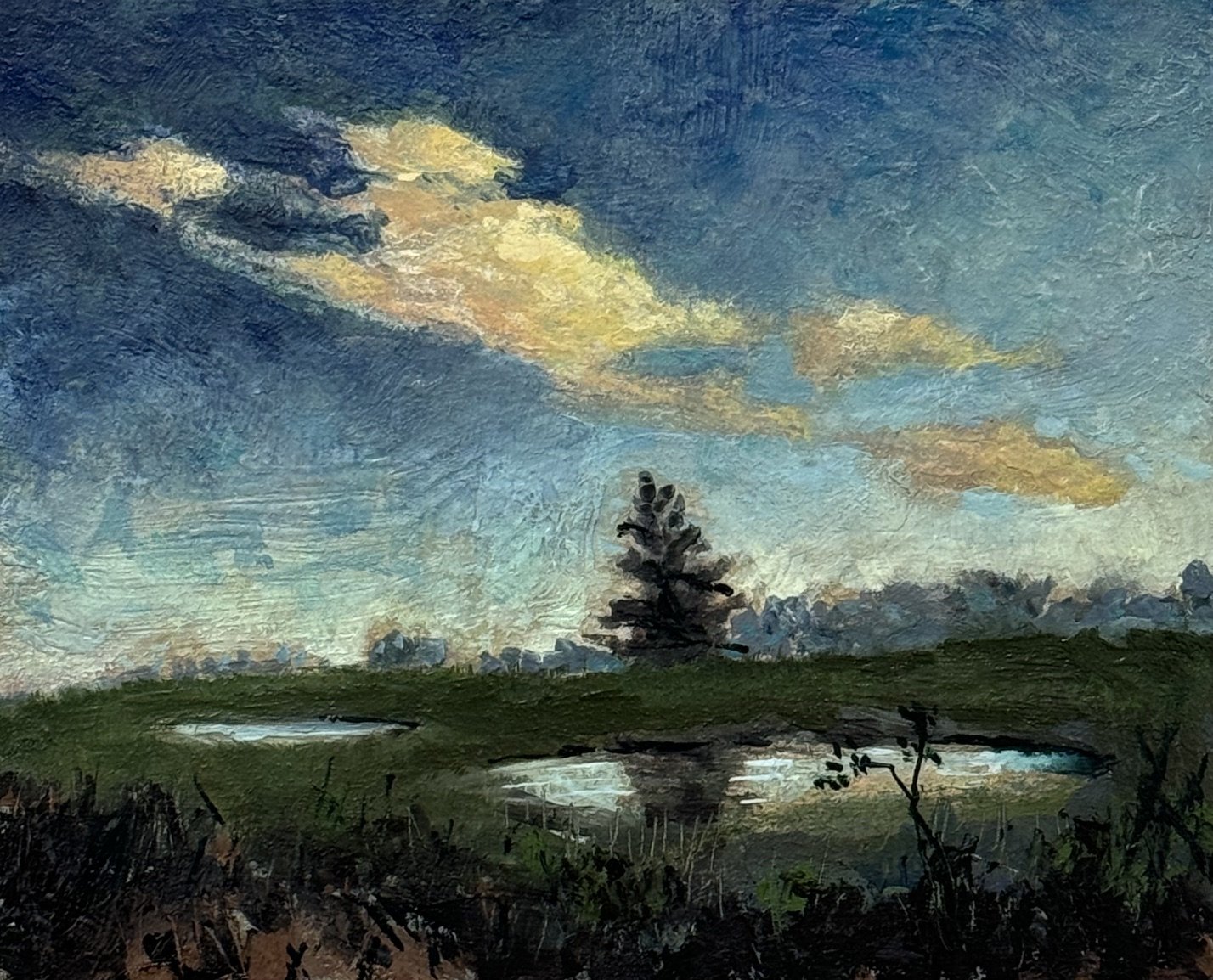 Post Sundown 8"x10" oil on wood $850