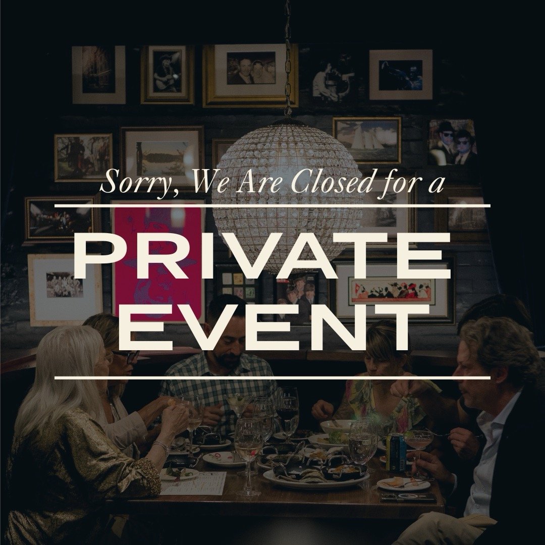 closed for a private event – wednesday 12/10