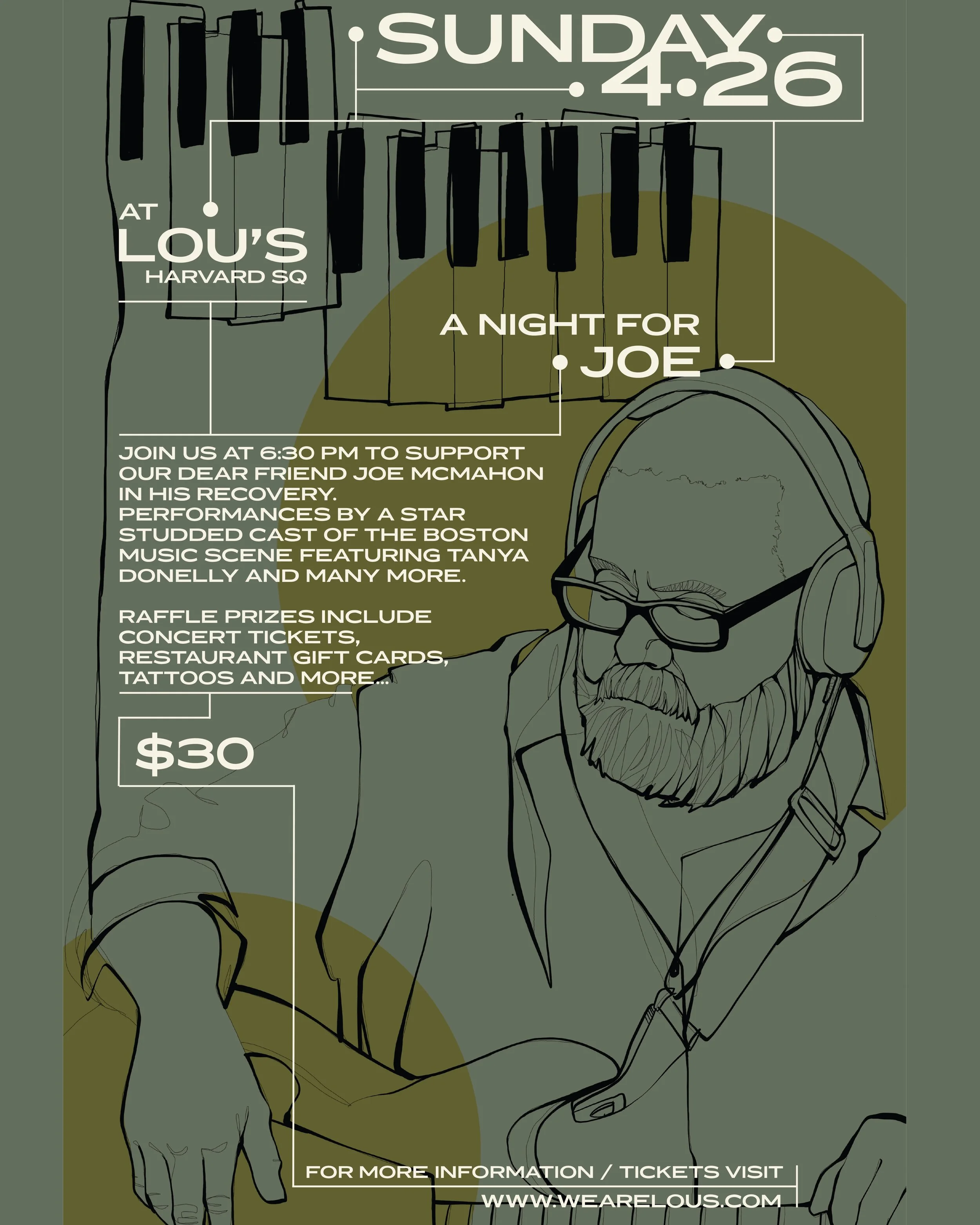 CLOSED TO THE PUBLIC –– A Night for Joe: A Fundraiser with Music &amp; Friends 