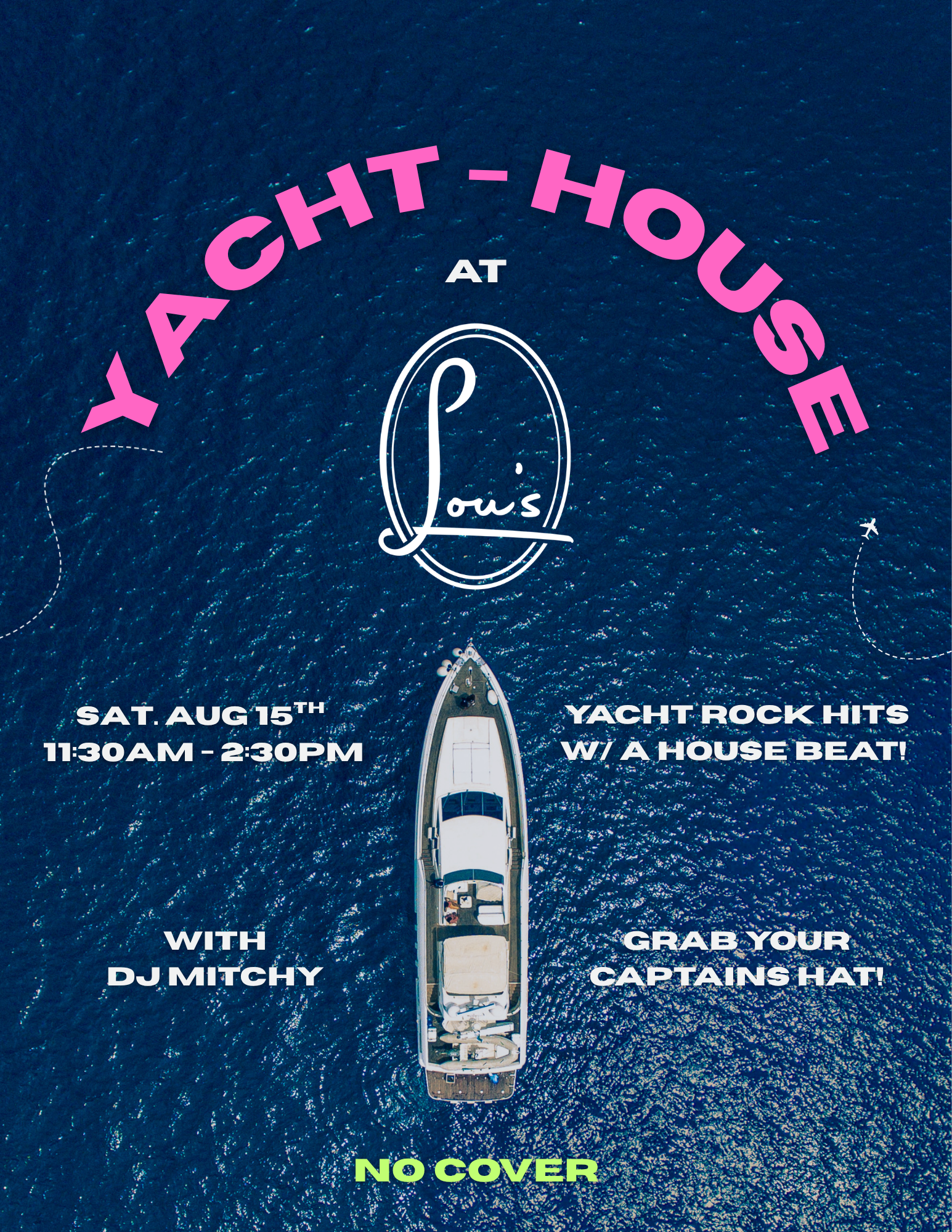 saturday – YACHT HOUSE brunch – DJ MITCHY