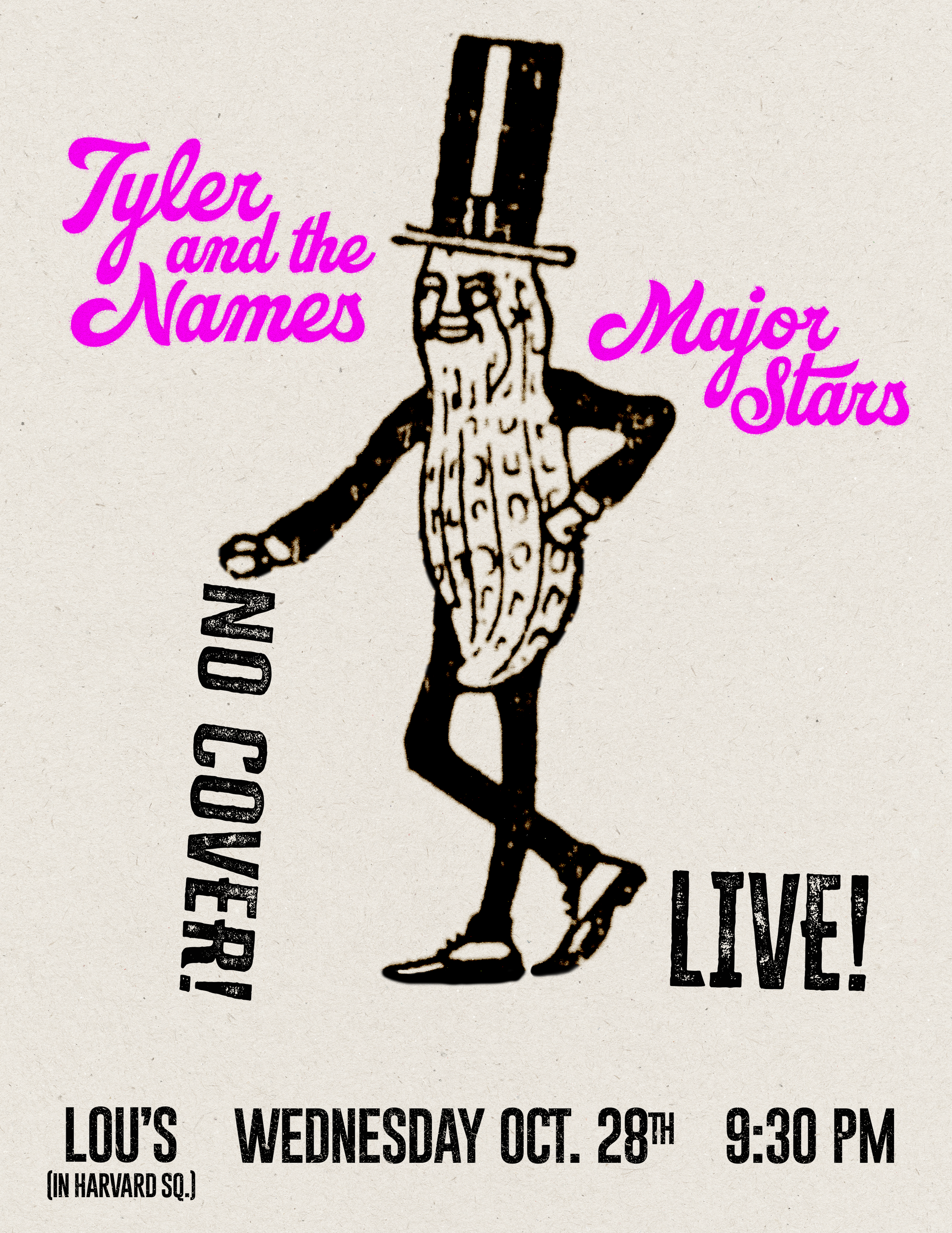 wednesday – lou’s underground – tyler &amp; the names – in the performance space