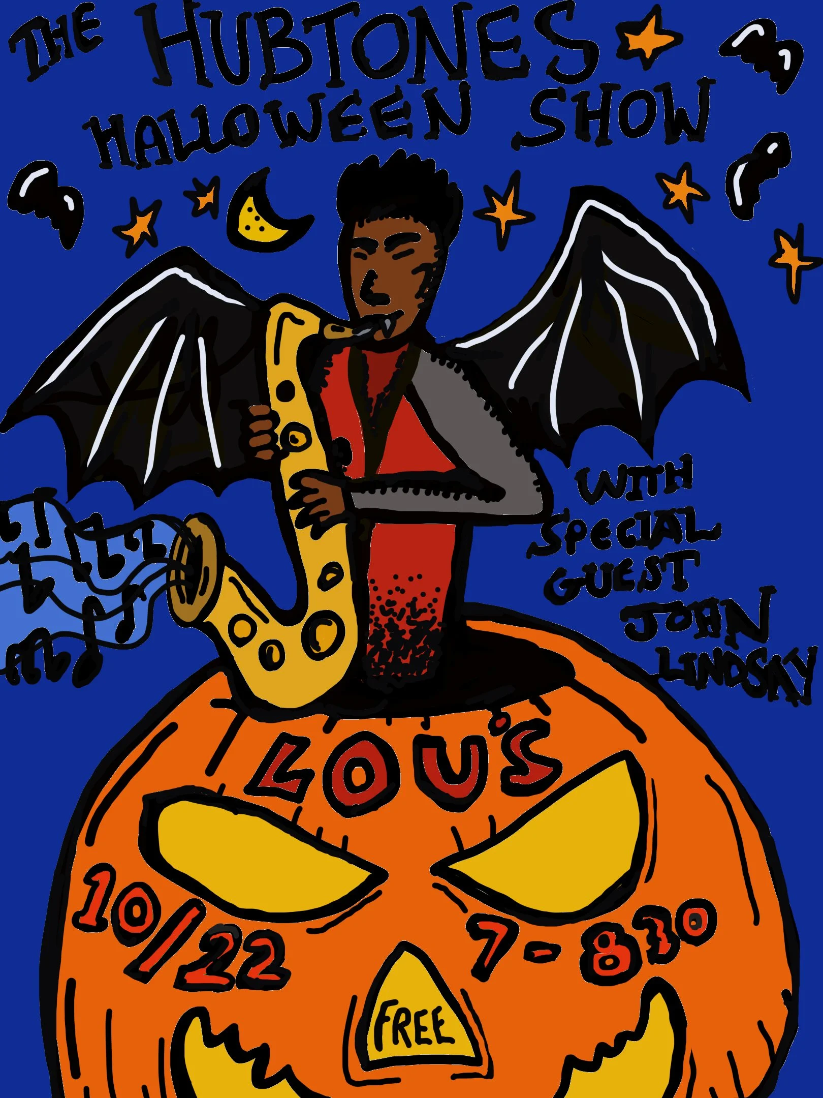 THURSDAY – The Hubtones halloween show – ft. john lindsay – in the performance space