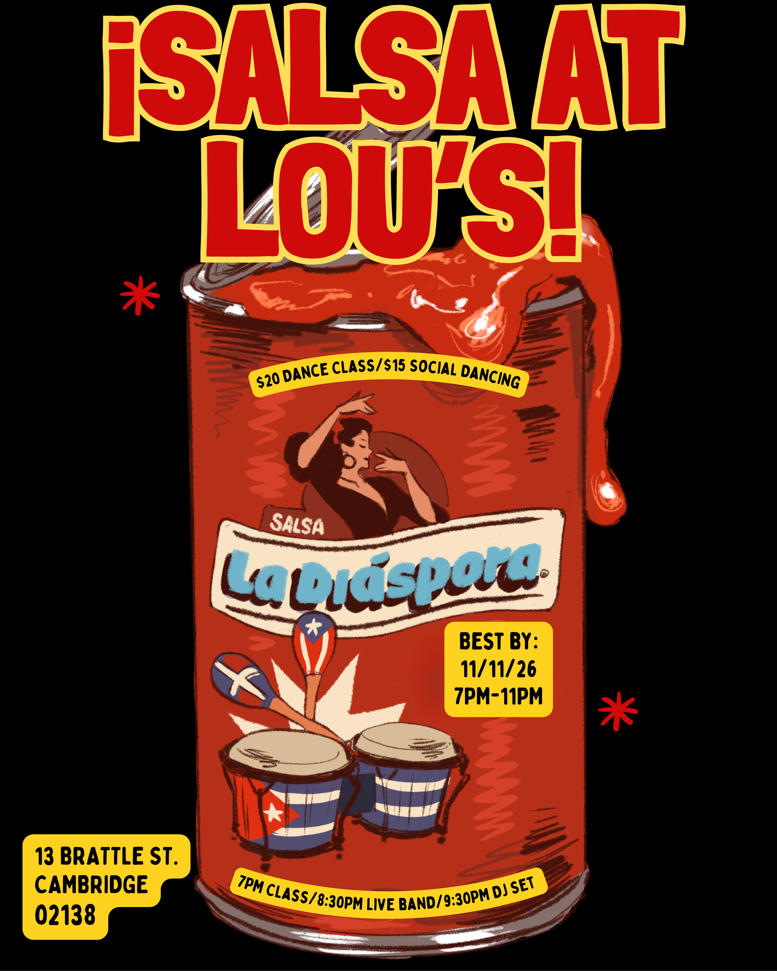 WEDNESDAY –&nbsp;Latin DANCE NIGHT – in the performance space