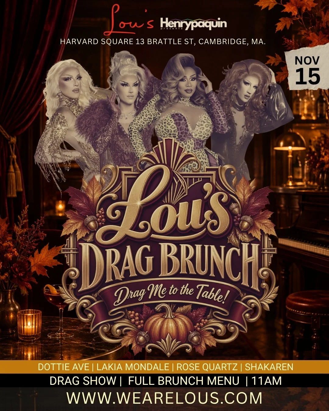 Sunday – november drag brunch