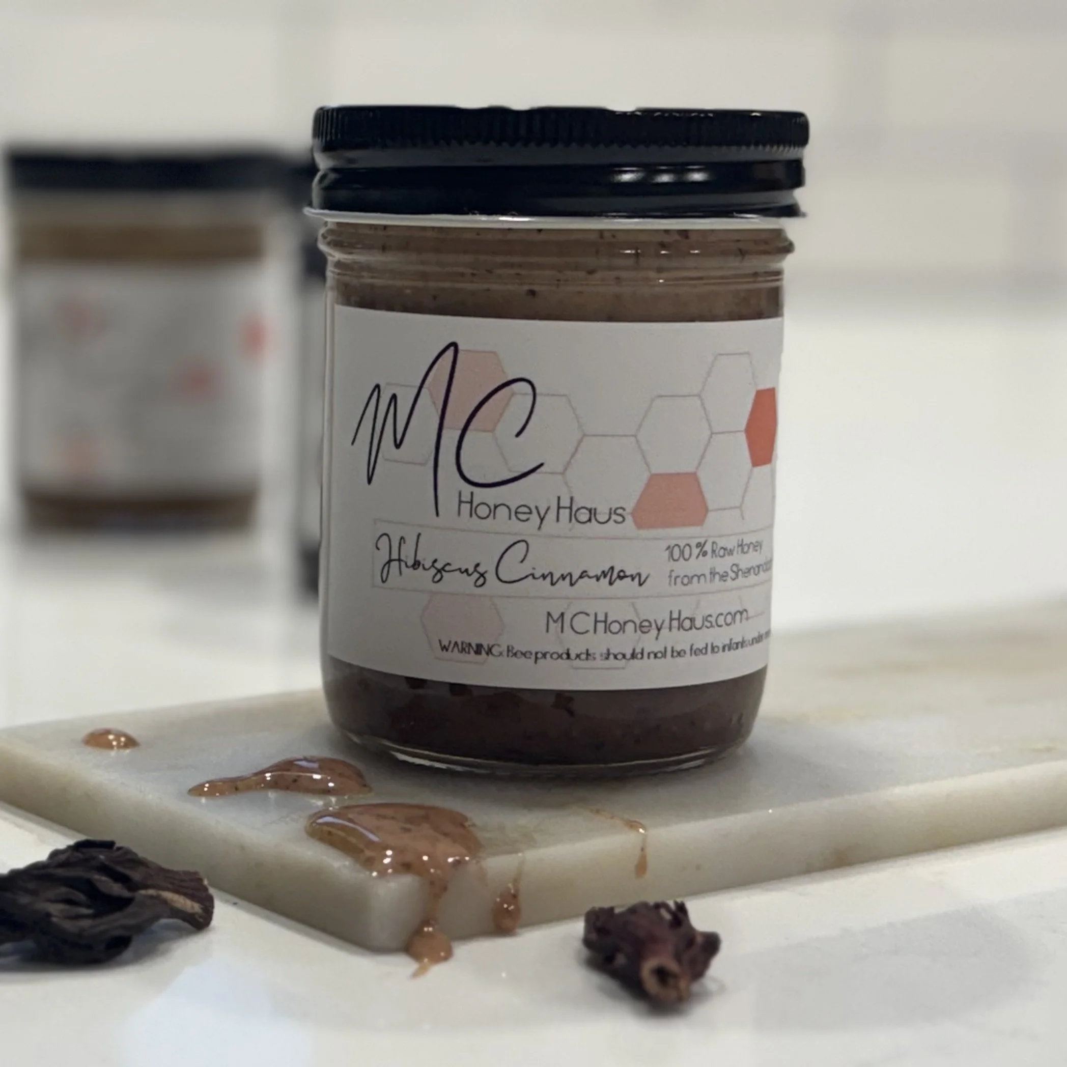 Hibiscus Cinnamon Creamed Honey