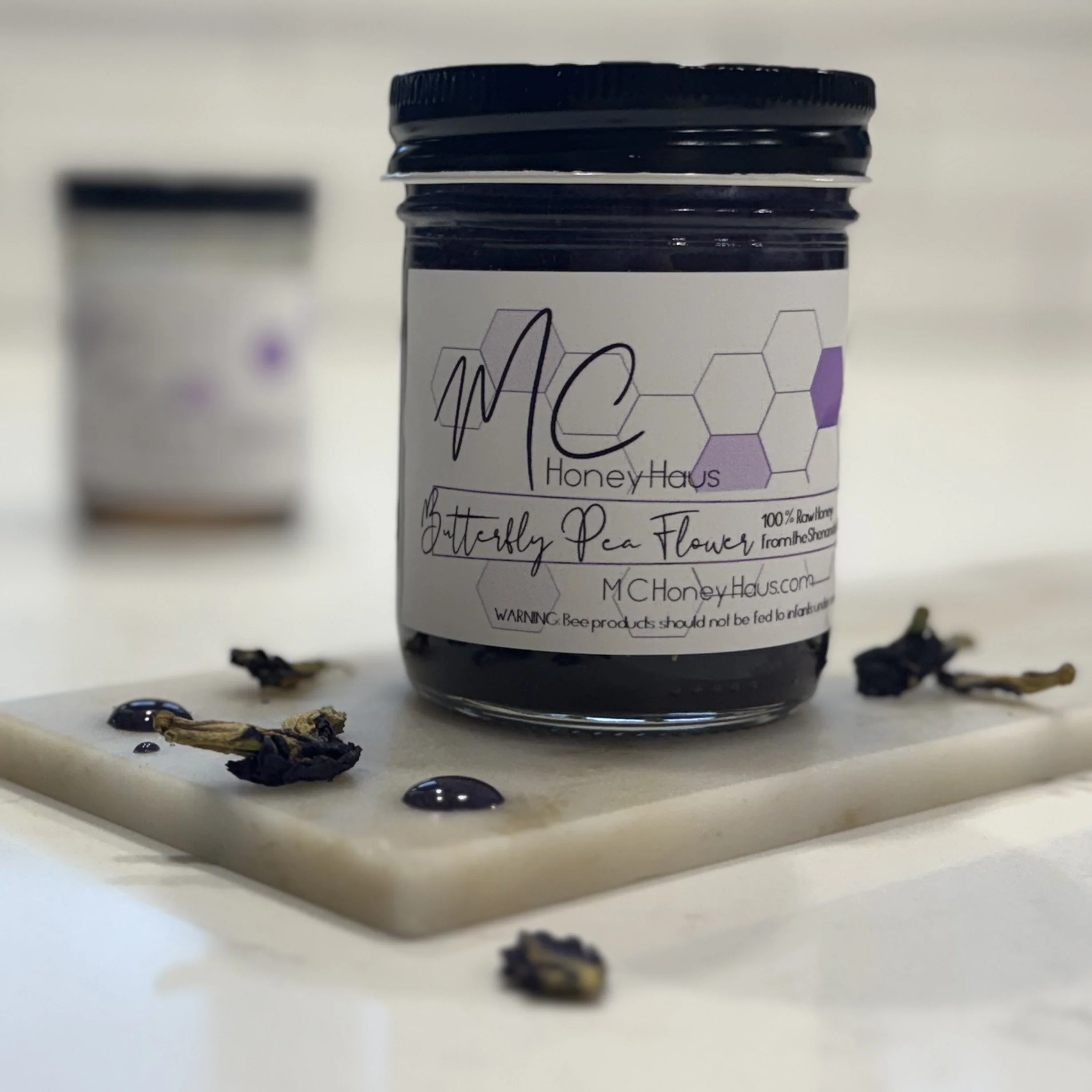 Butterfly Pea Flower Creamed Honey