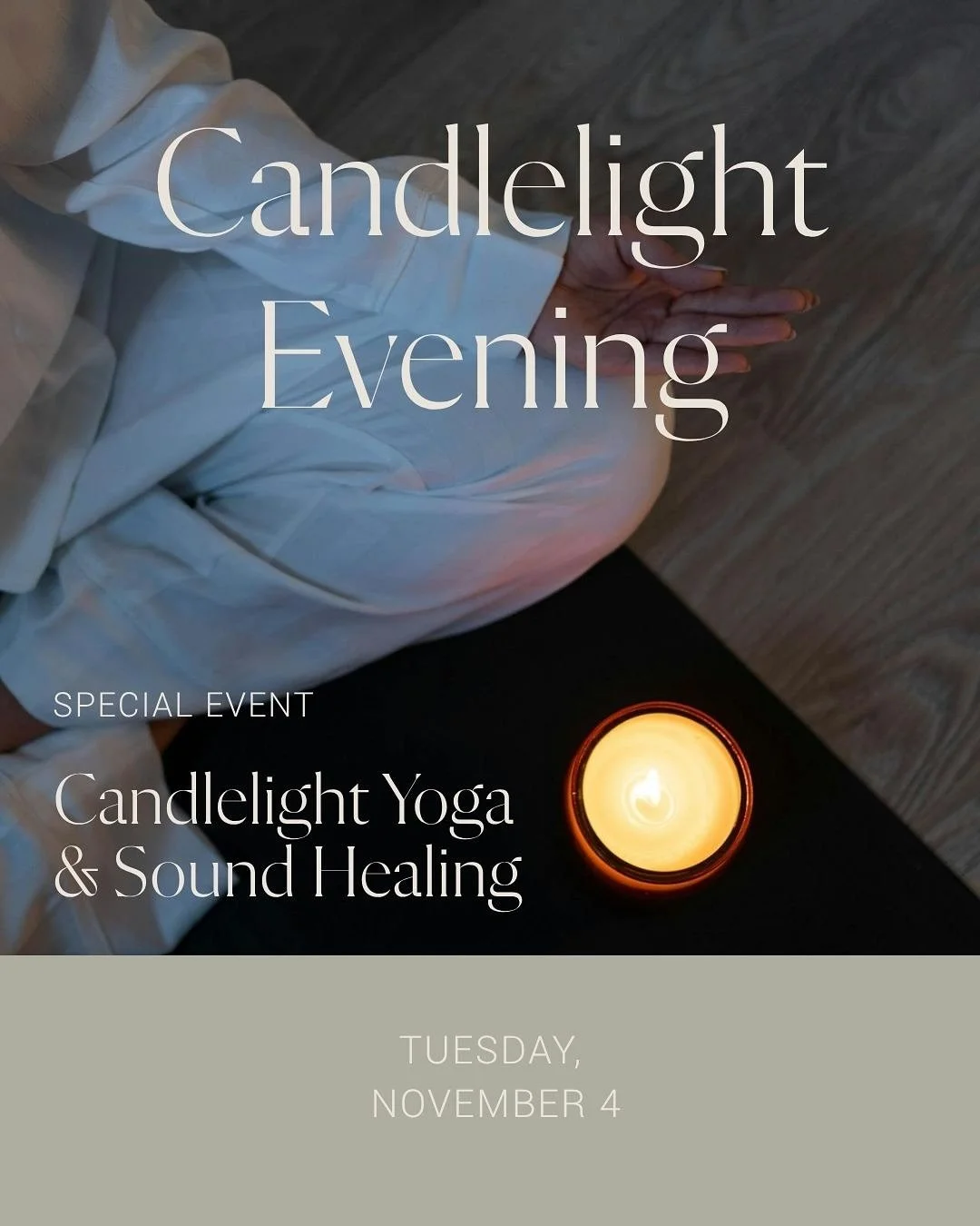 🕯️✨ Candlelight Yoga &amp; Sound Healing ✨🕯️

An evening of stillness, connection, and deep restoration.

🧘&zwj;♀️ What to Expect
	&bull;	Slow, grounding Yoga suitable for all levels
	&bull;	Deep relaxation through sound baths with using singing b