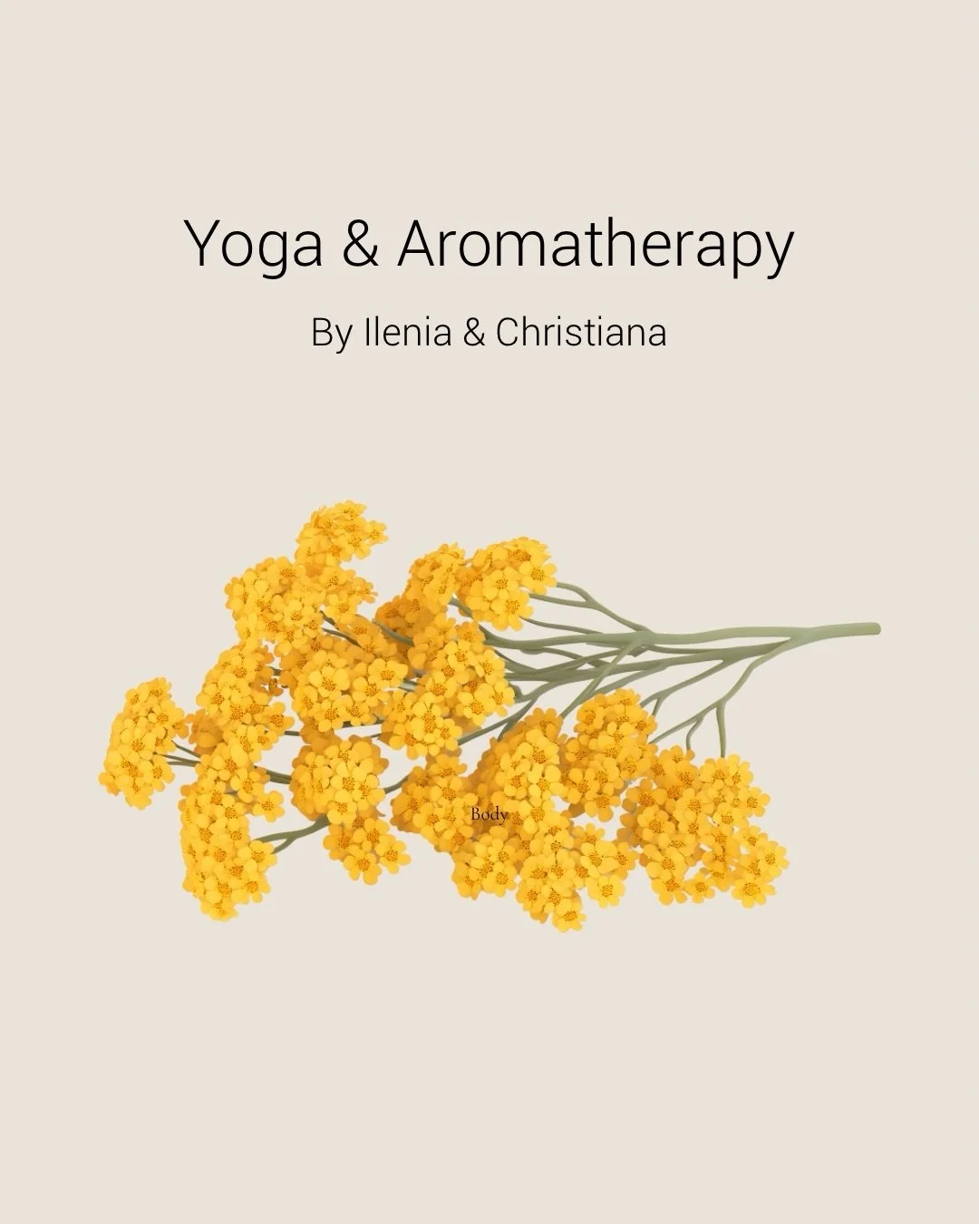 Yoga &amp; Aromatherapy experience 🌿

Join us for a special Yoga class, enhanced by aromatherapy and essential oils with Chris, a functional &amp; integrative nutritionist passionate about preventive health, natural performance, and whole-body balan