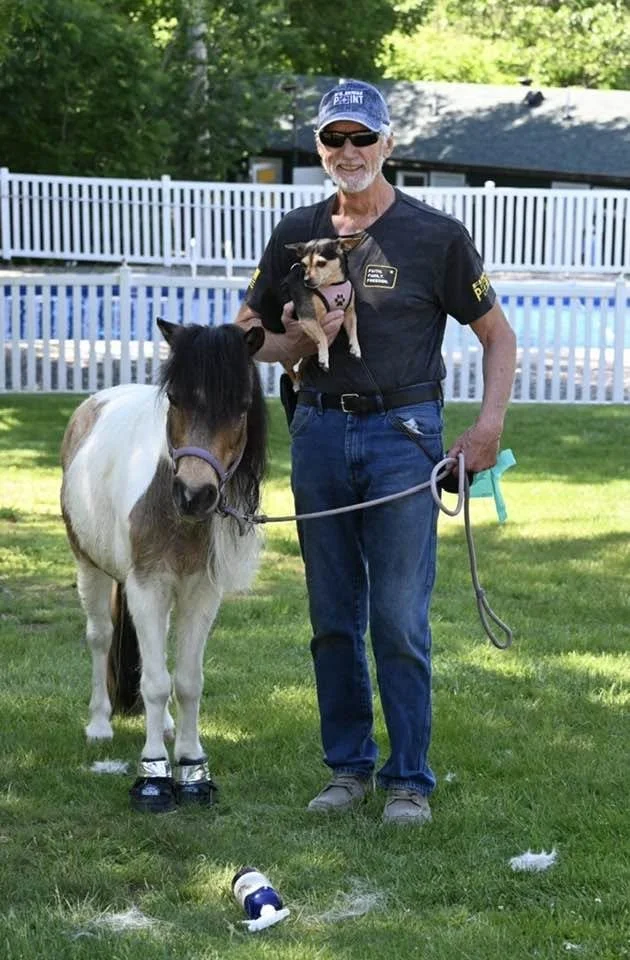 mini horse new friend dog.jpg