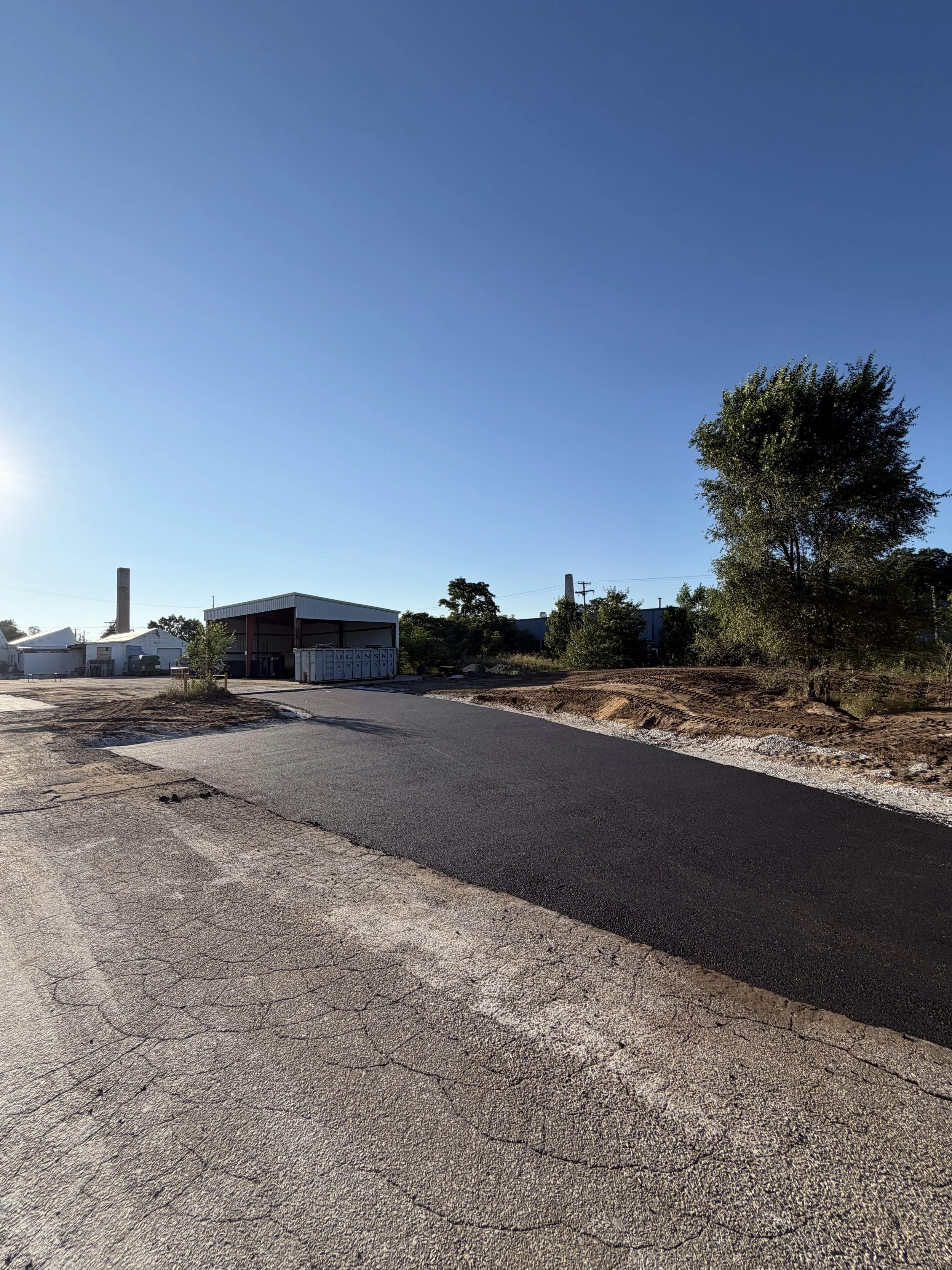 Replacing commercial asphalt drive in muskegon michigan