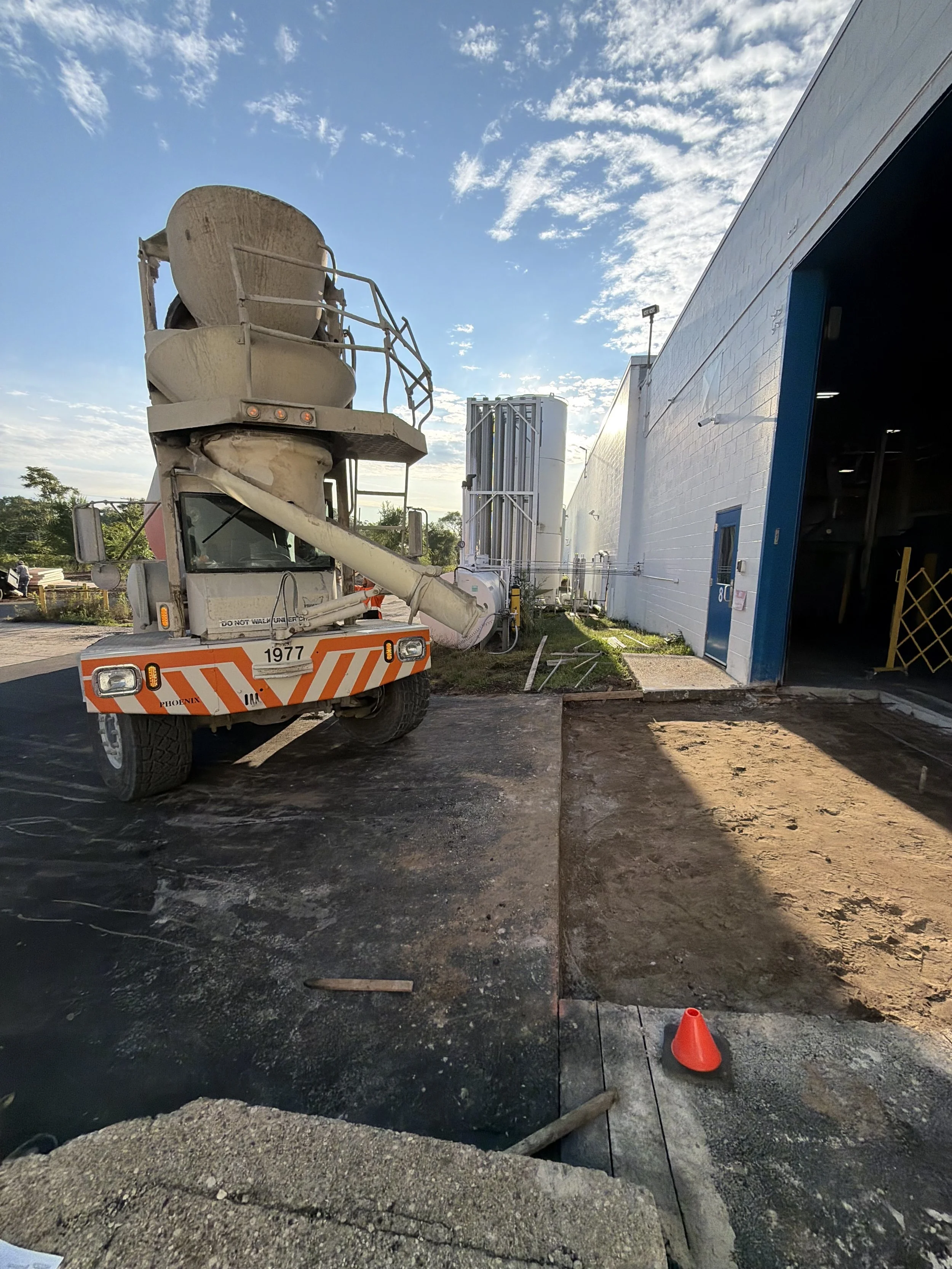 demolition of existing loading ramp concrete and replacement