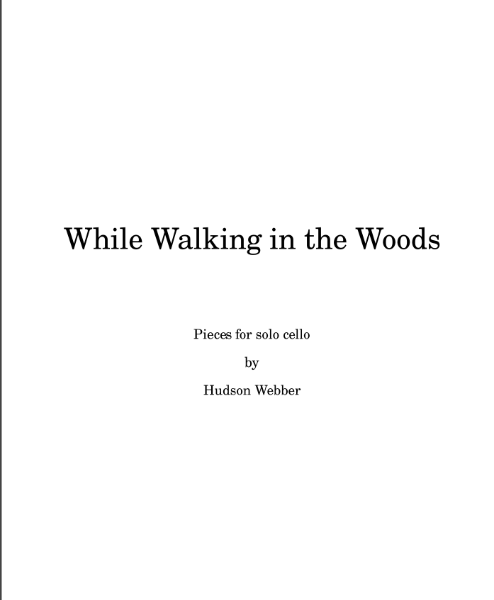 While Walking in the Woods (full)