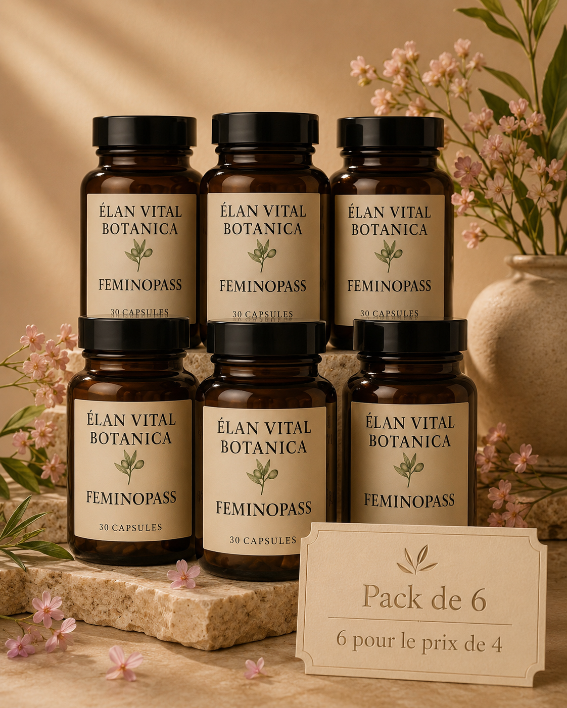 FeminoPass – Pack de 6 boîtes | 6 pour le prix de 4