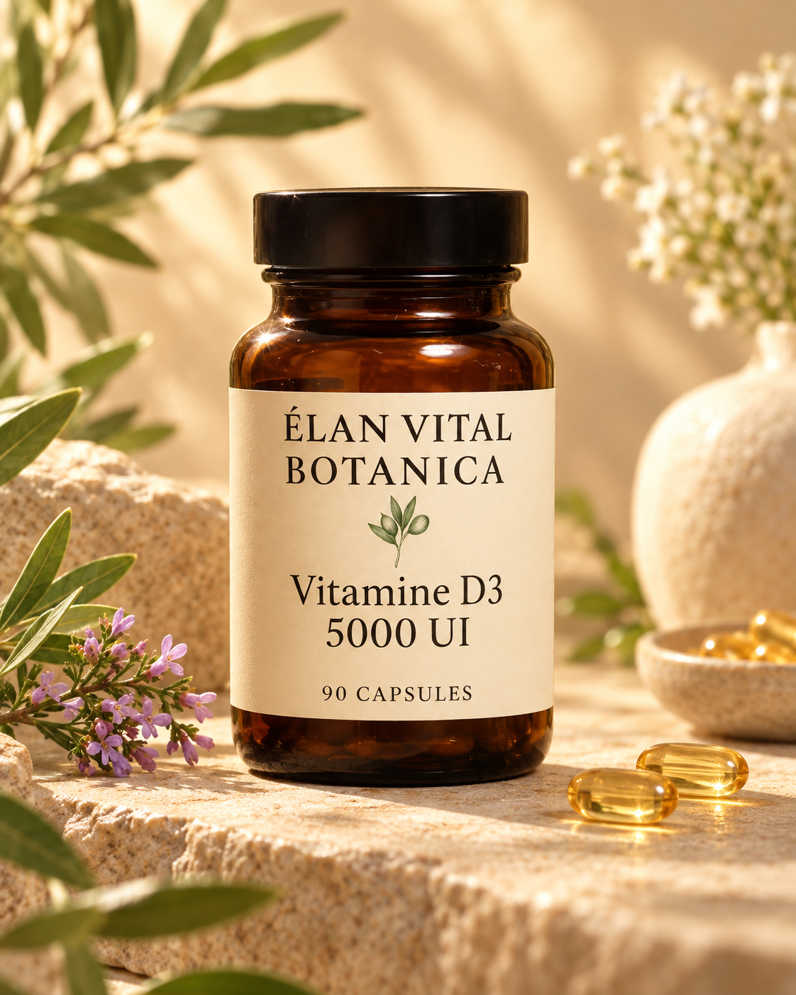 Vitamine D3 5000 UI - Haute Biodisponibilité