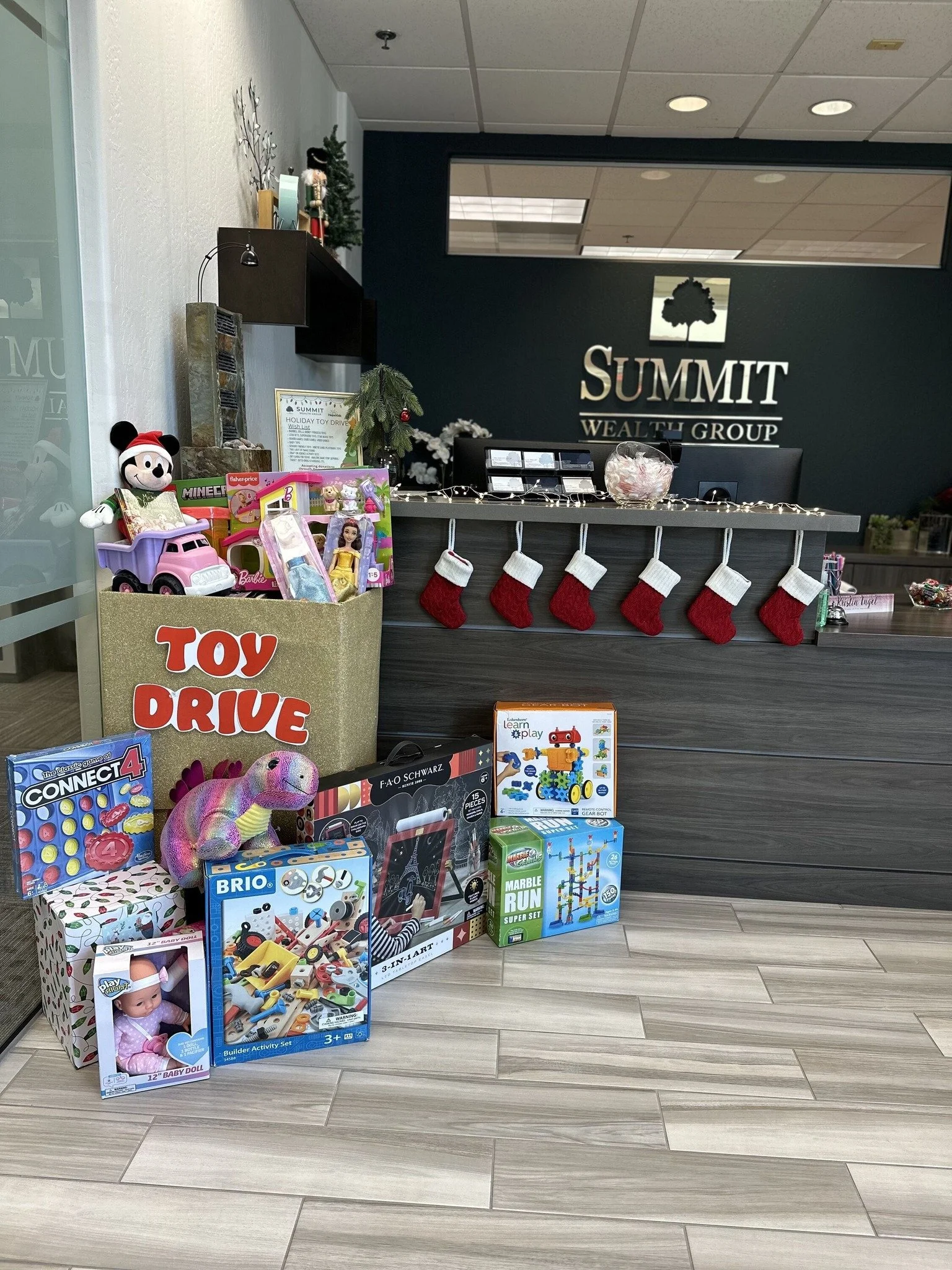 A Christmas toy drive event our Scottsdale, AZ office hosted.