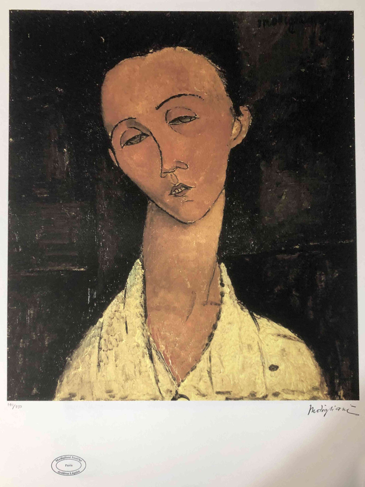 Signed Amedeo Modigliani Lithograph