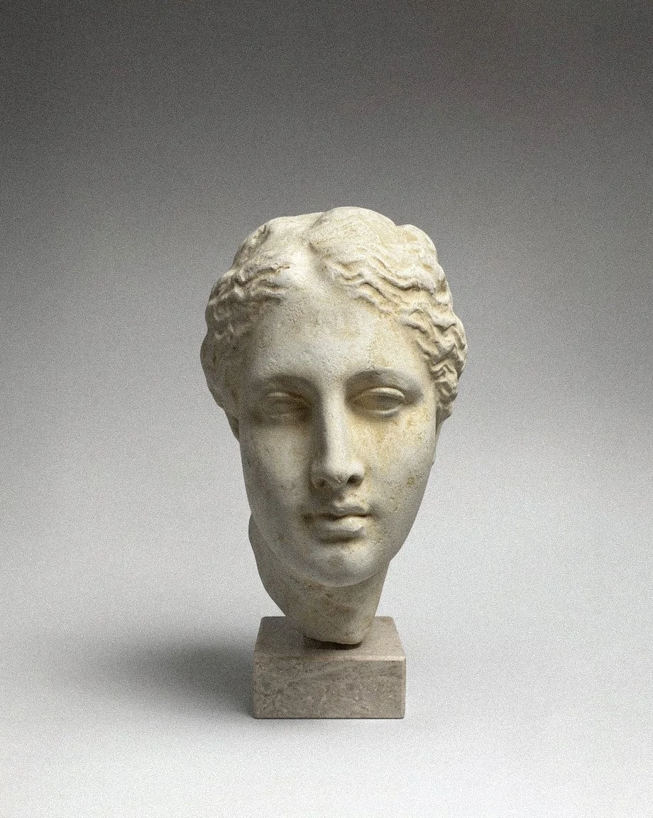Hygeia Stone Head Statue