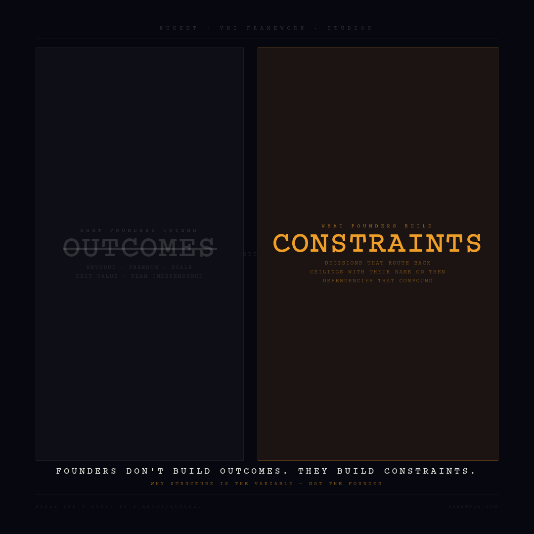 Founders Don't Build Outcomes. They Build Constraints.