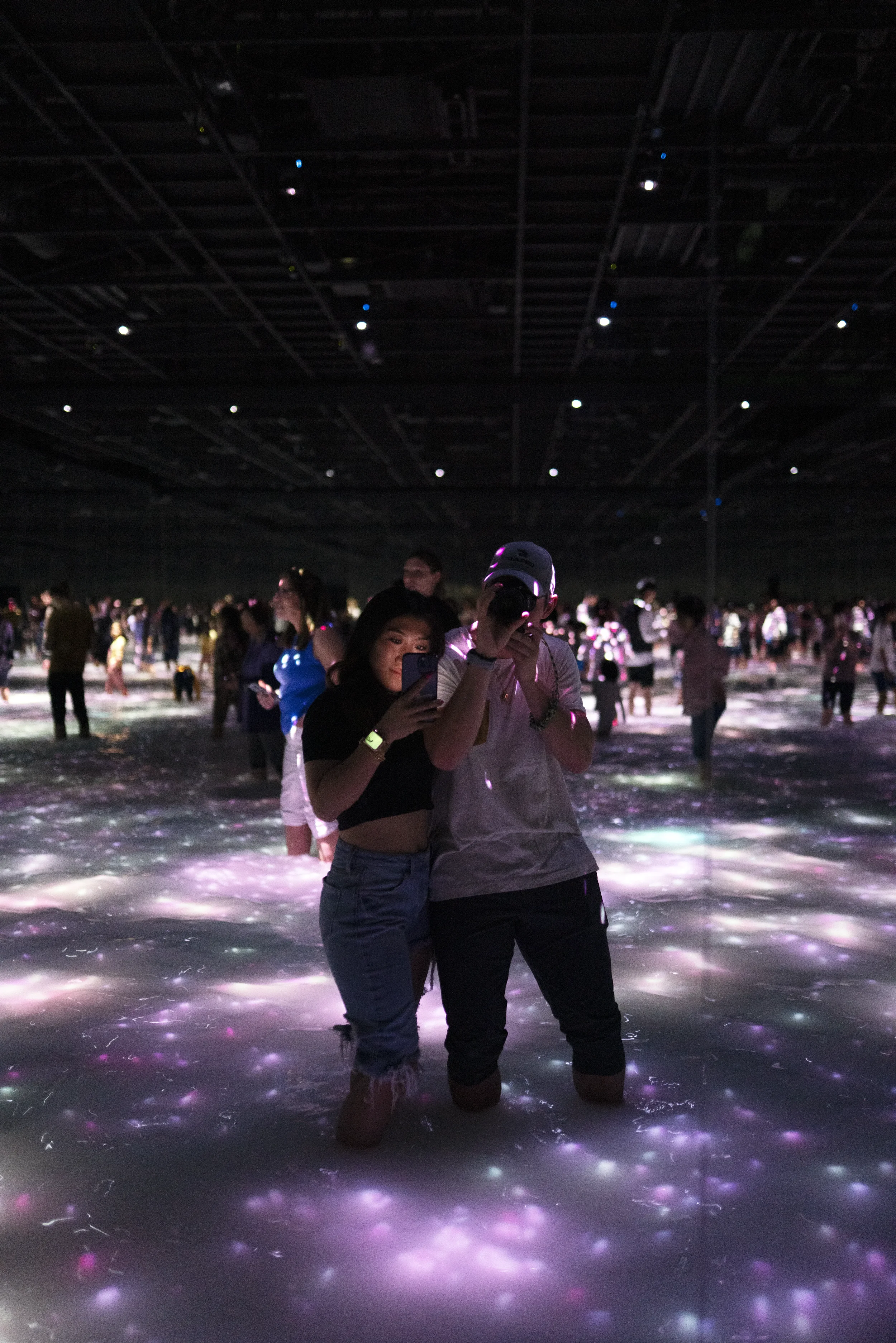 Moé Okuda & Matej Silecky at Team Lab in Tokyo, Japan