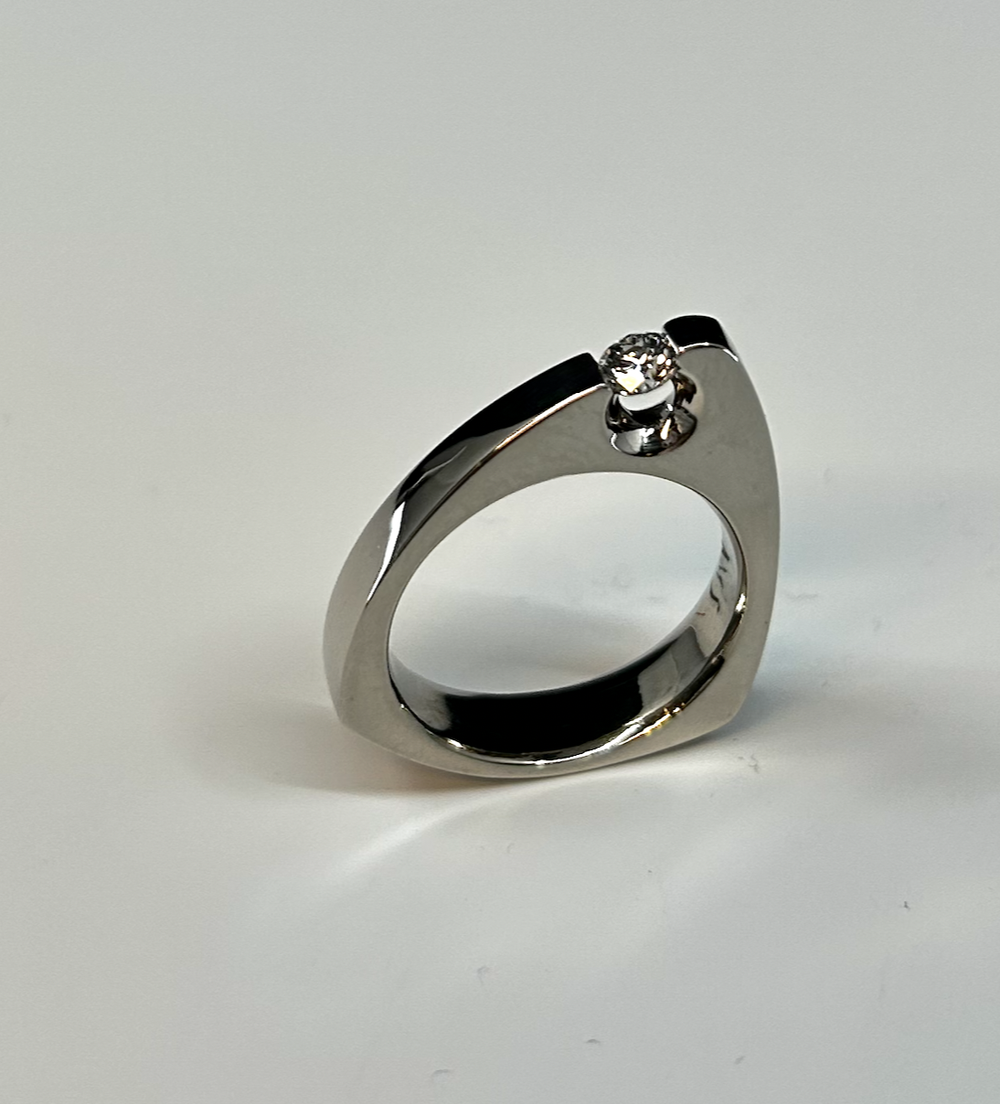 Diamond Palladium Ring