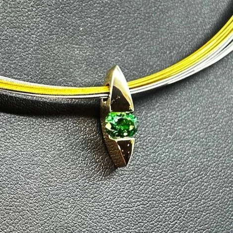 Gold and Tsavorite Garnet Pendant