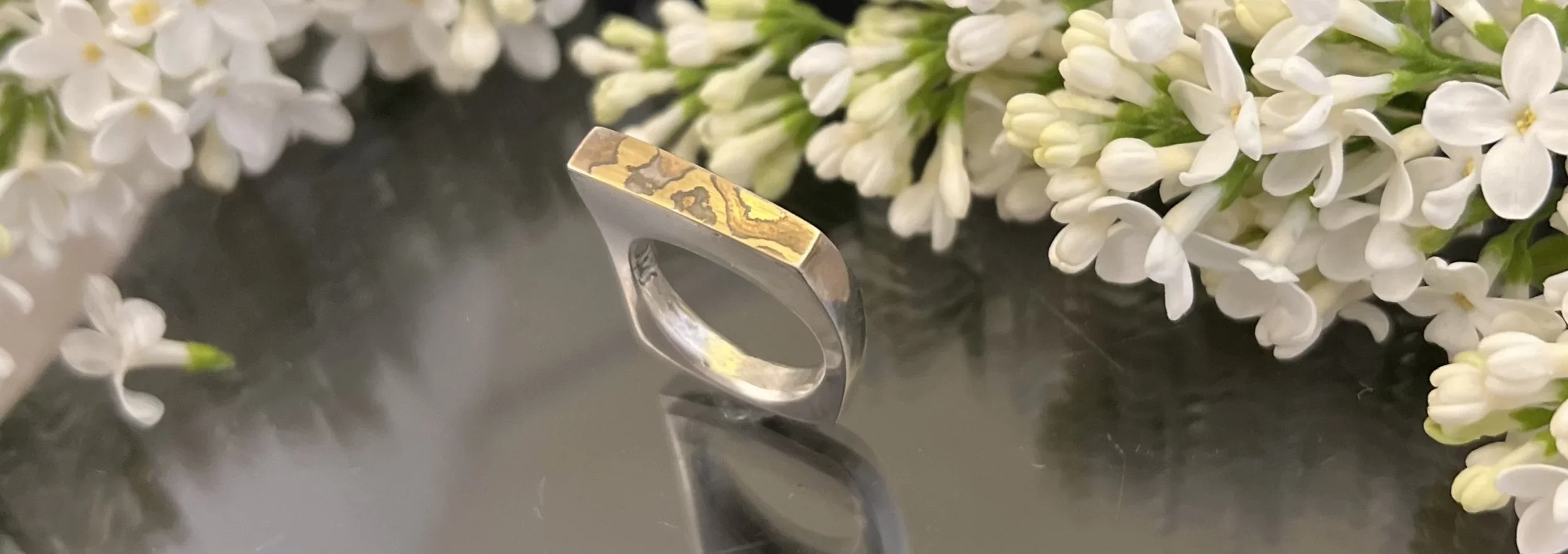 Mokume Gane Overlay Ring