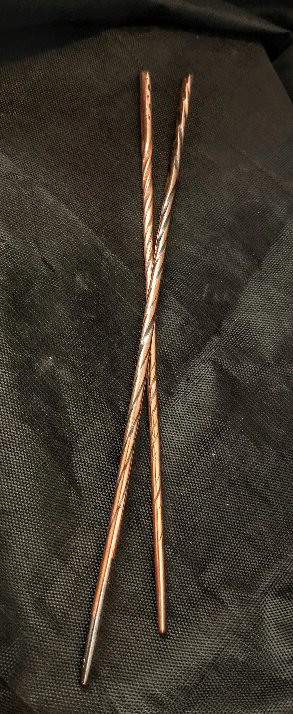 Copper Spiral Hairpin (Set of Two)