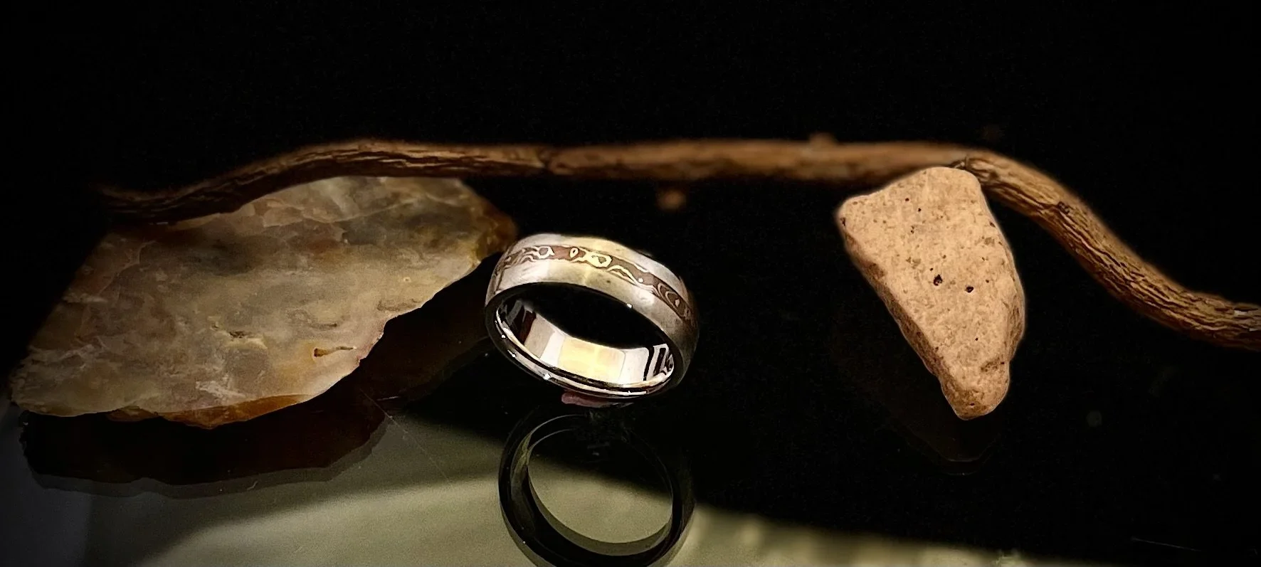 Palladium and Mokume Gane Band