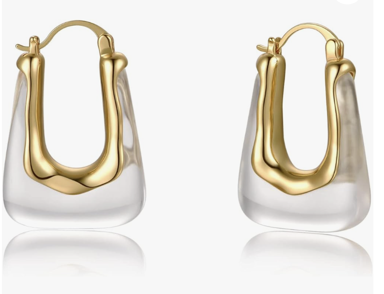 Acrylic hoop earrings