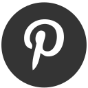 Pinterest logo with black background