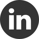 LinkedIn logo with gray background.
