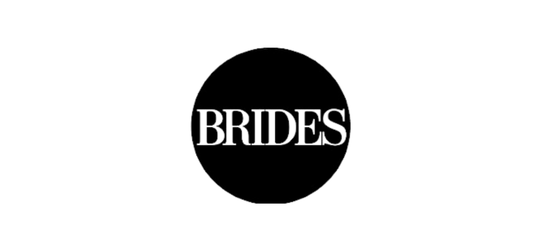 Black circular sign with the word 'BRIDES' written in the center.