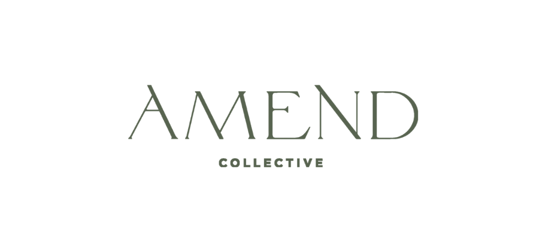 Amend Collective logo with stylized text on a black background.