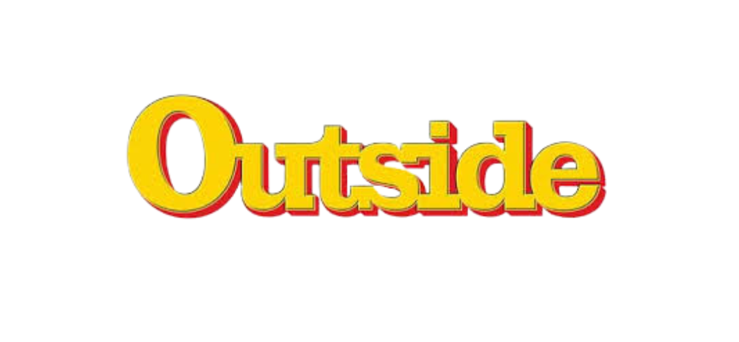 Colorful cartoon-style text that says 'Outside' with a yellow fill and red shadow.