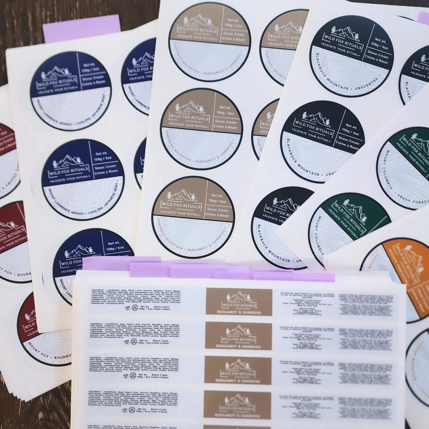 The wait is over, labels just landed! I’ll be labeling all weekend to get a big restock out to stockists on Monday. Keep an eye on the website for plenty of fresh shave cream coming your way!