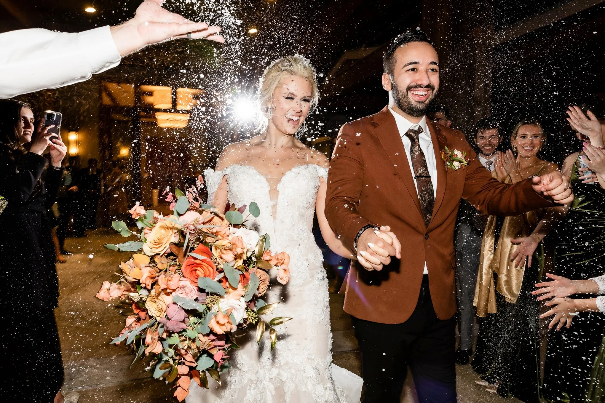 bride-and-groom-grand-exit-woodlands-country-club