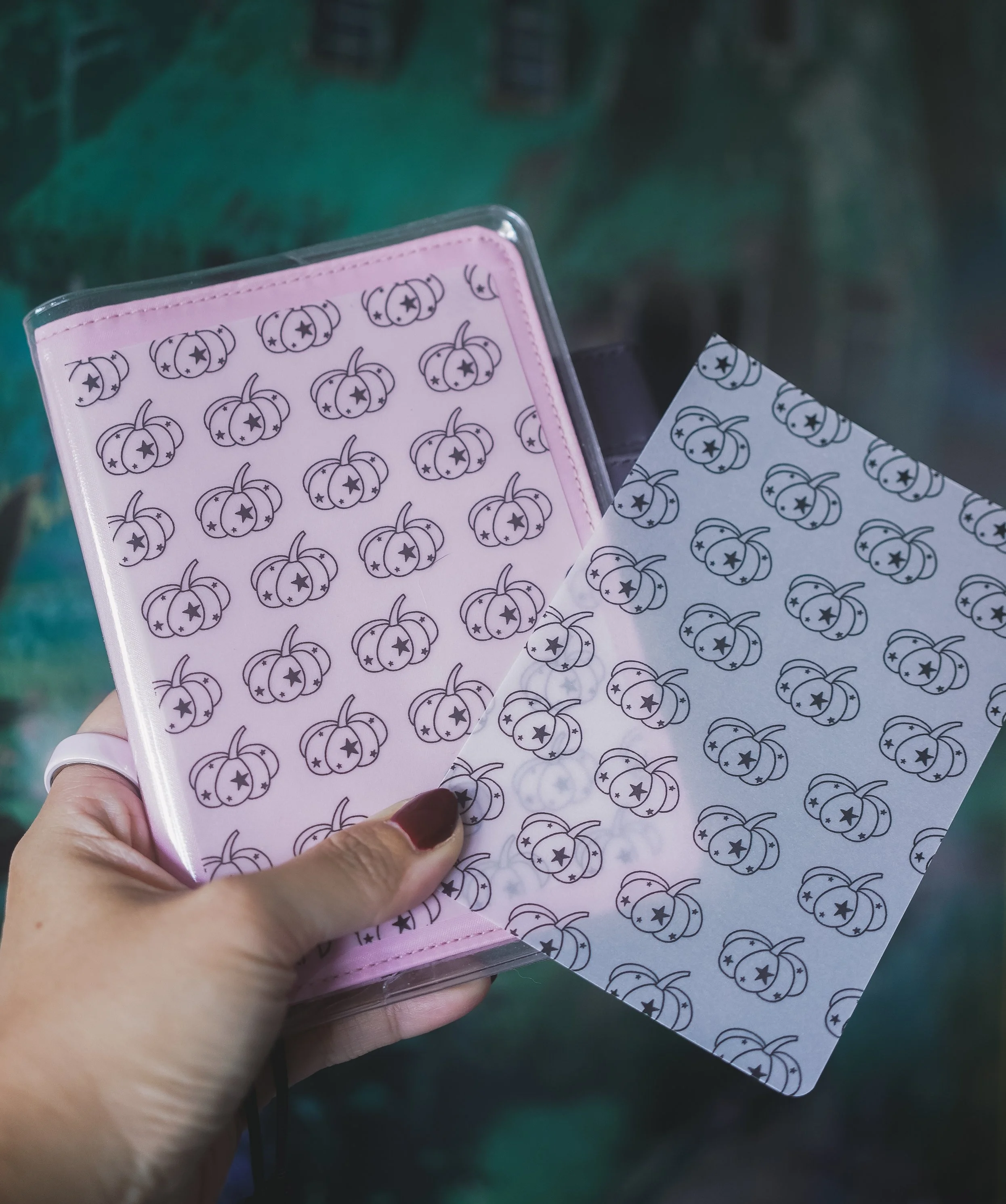 pumpkin pattern vellum paper ✶ DIY hobonichi cover