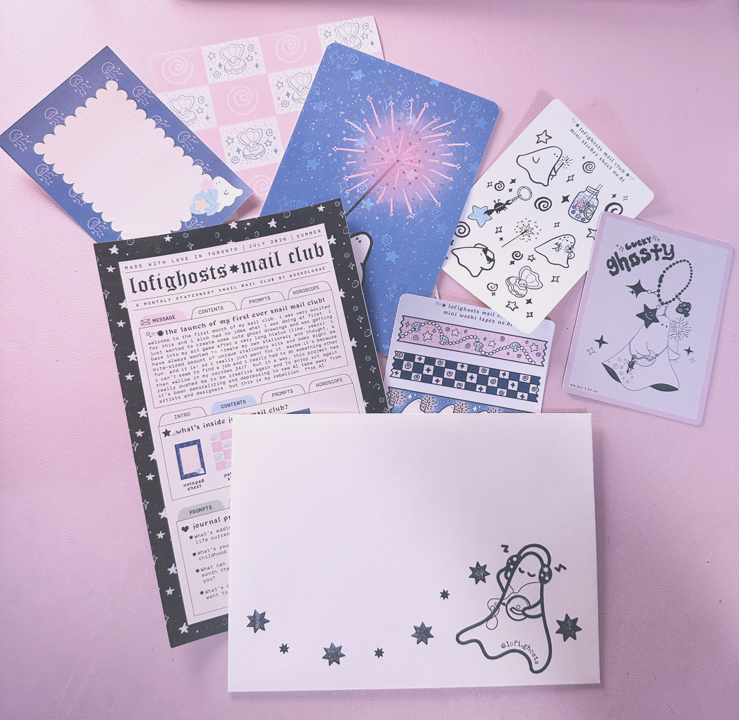 ⋆˚꩜｡⋆ lofighosts stationery mail club ⋆˚꩜｡⋆