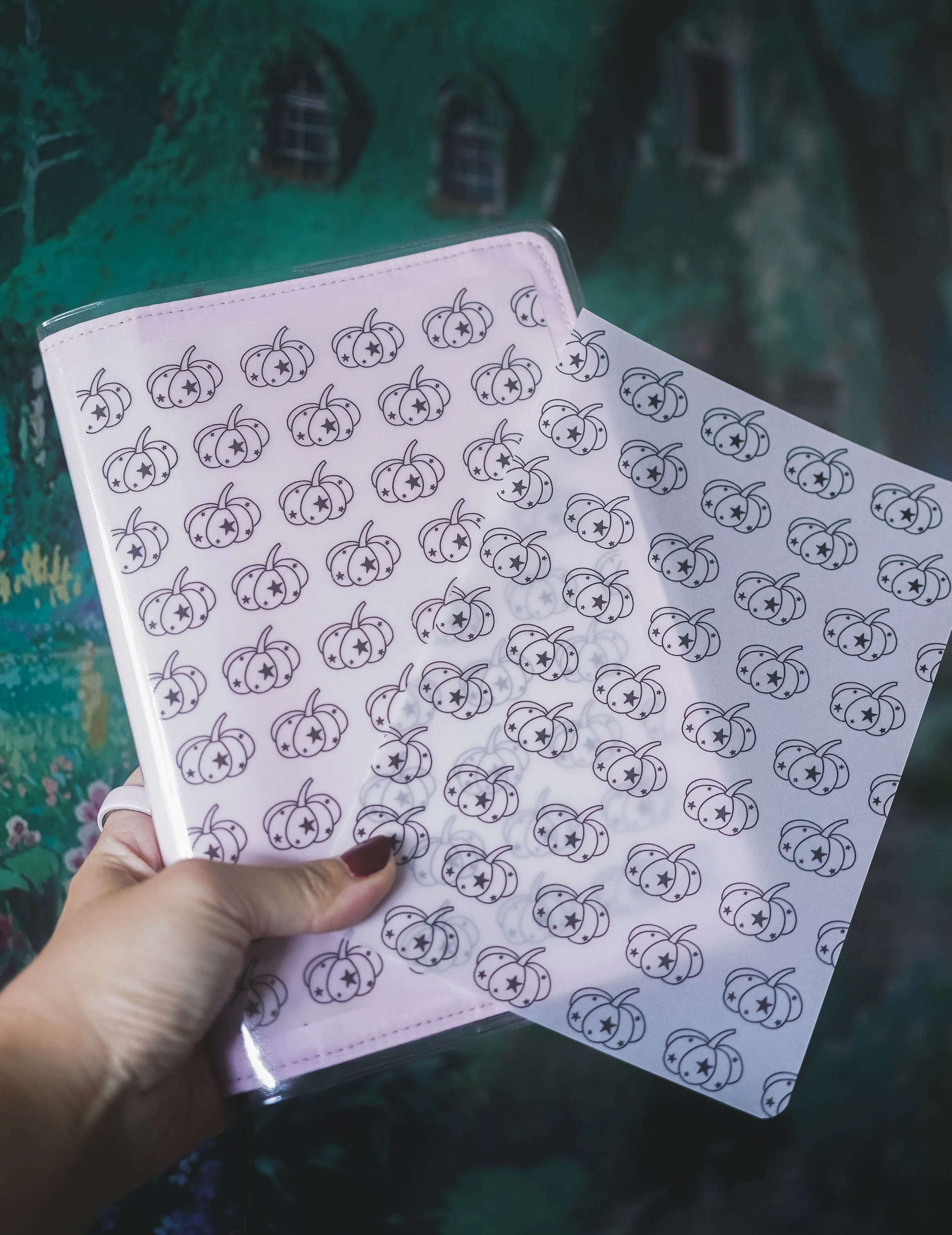 pumpkin pattern vellum paper ✶ DIY hobonichi cover
