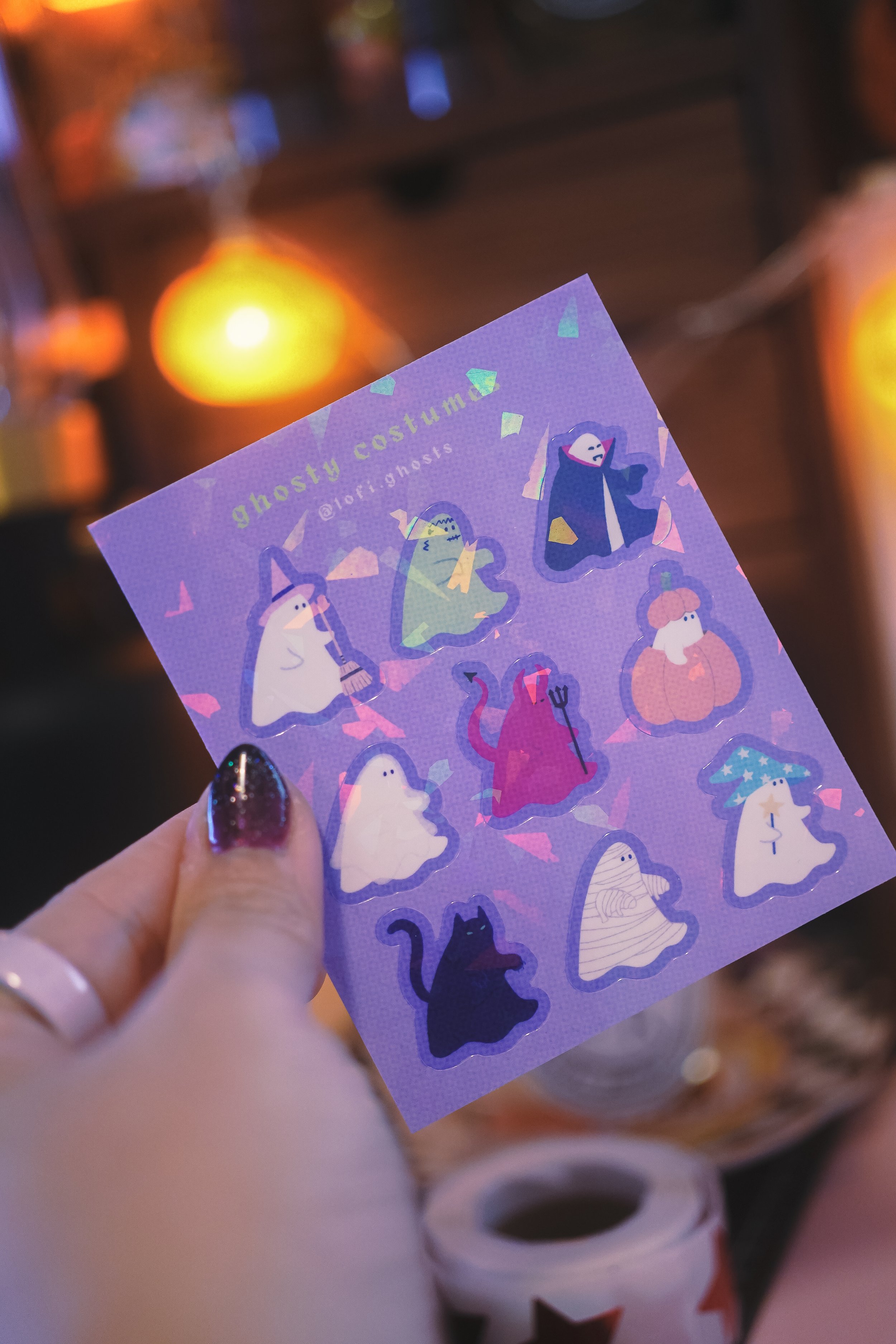 ghosty costumes sticker sheet
